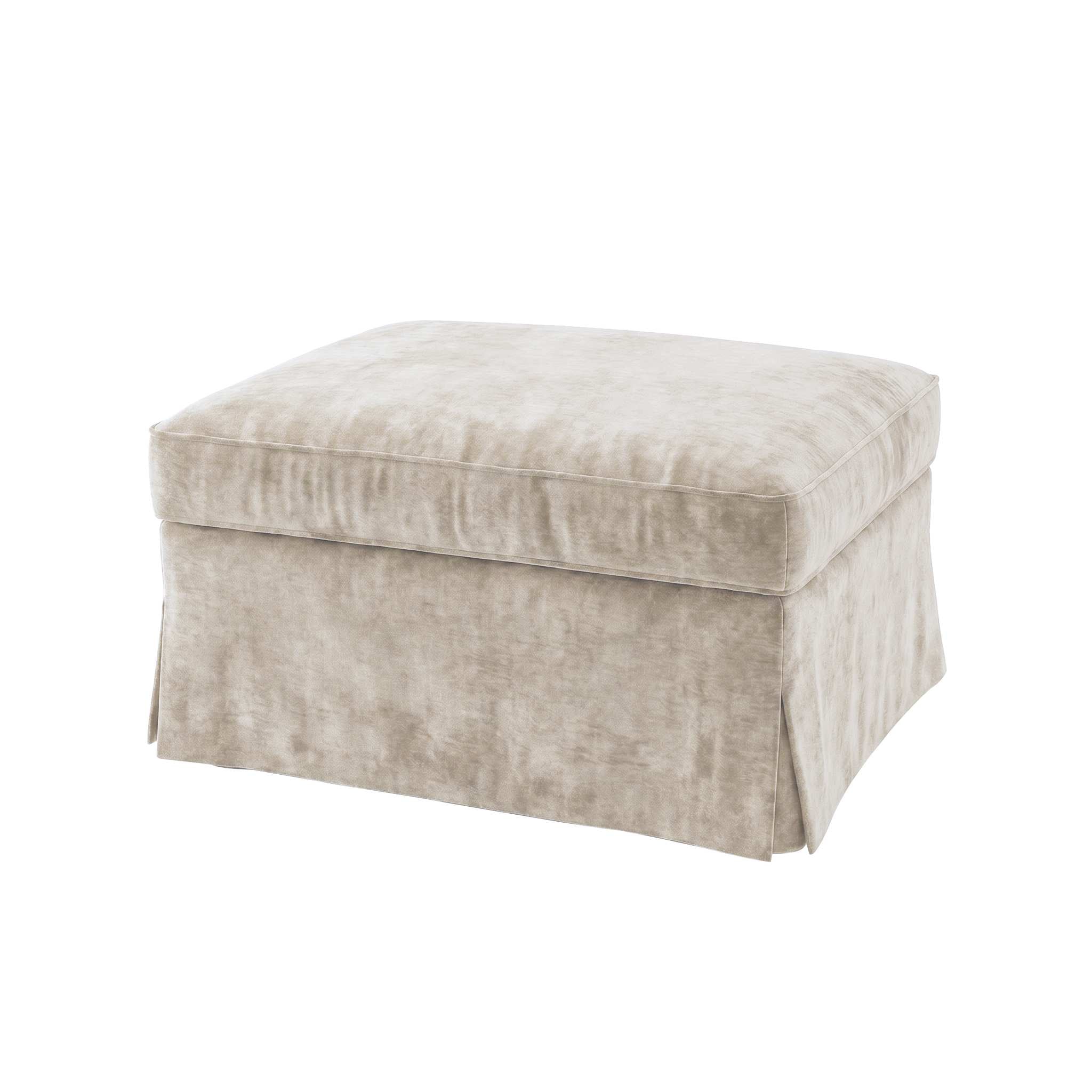 UPPLAND Footstool Cover-Chenille Buttermilk