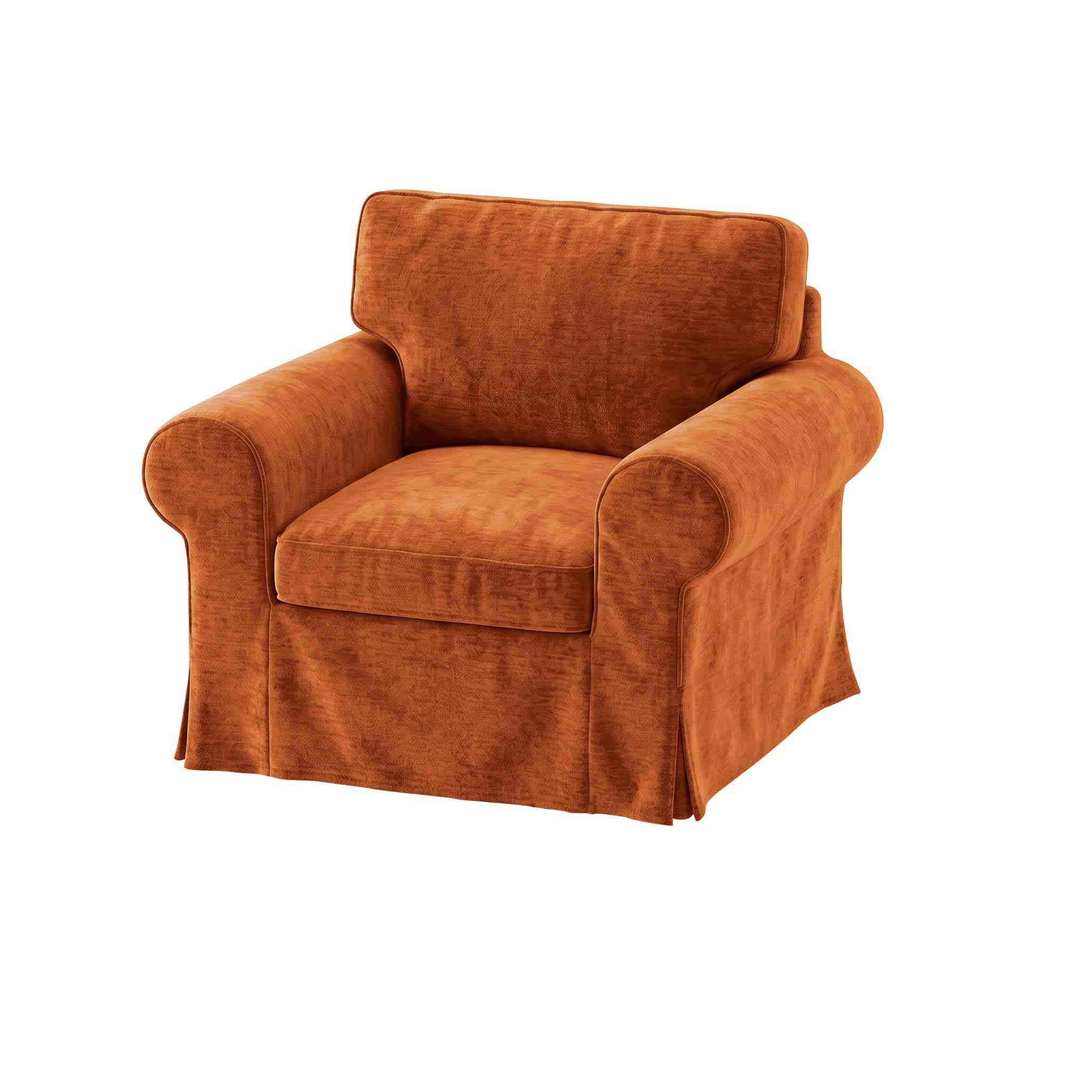Ektorp Armchair Cover-Chenille Terracotta