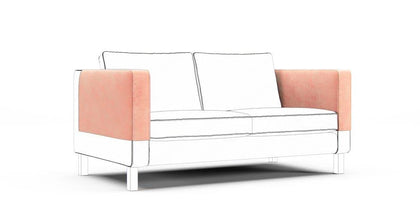 Sofa armrest covers-Classic Velvet Peach-Classic Velvet