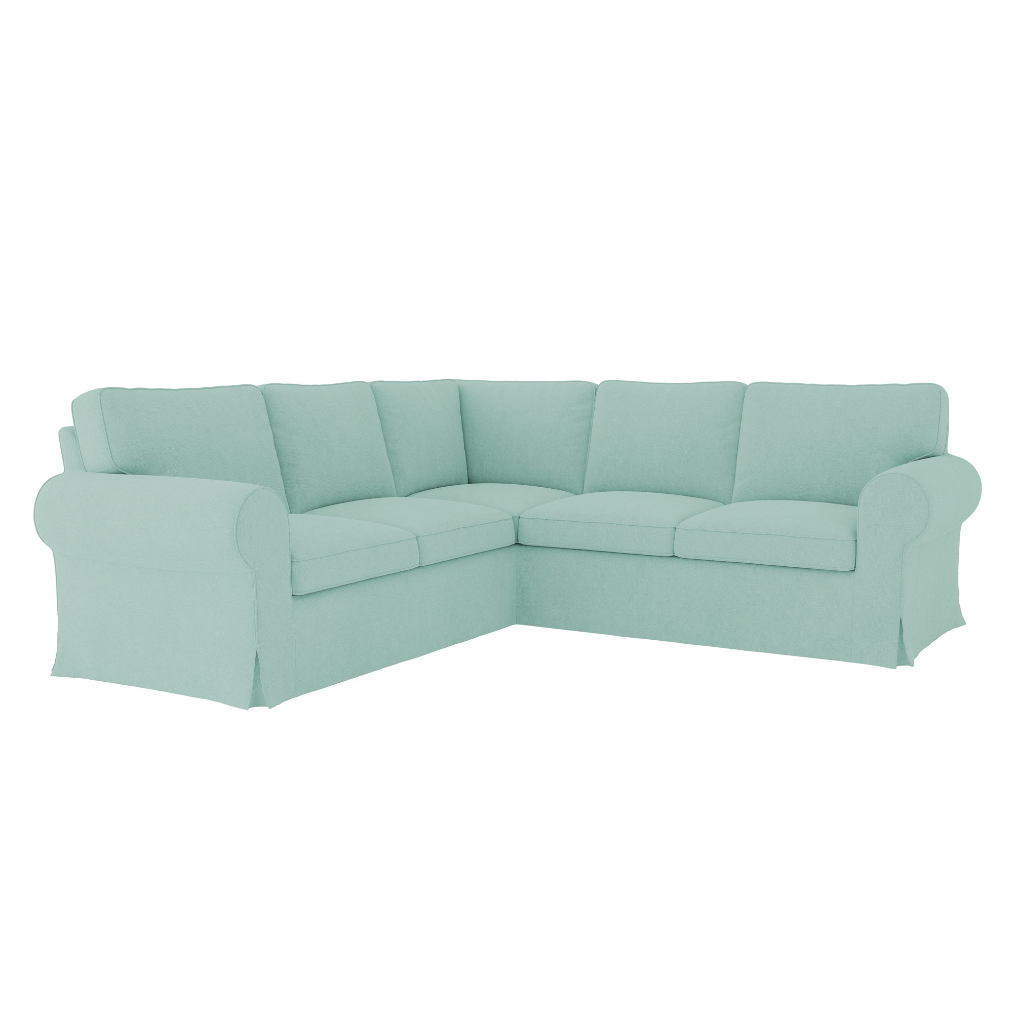 UPPLAND Four-Seater Corner Sofa Cover-Microfiber Mint
