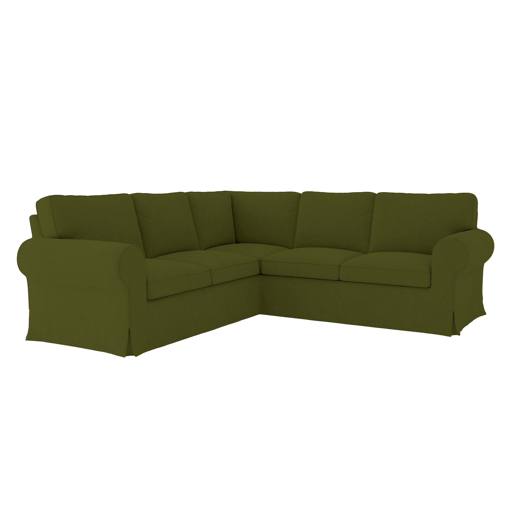UPPLAND Four-Seater Corner Sofa Cover-Microfiber Olive