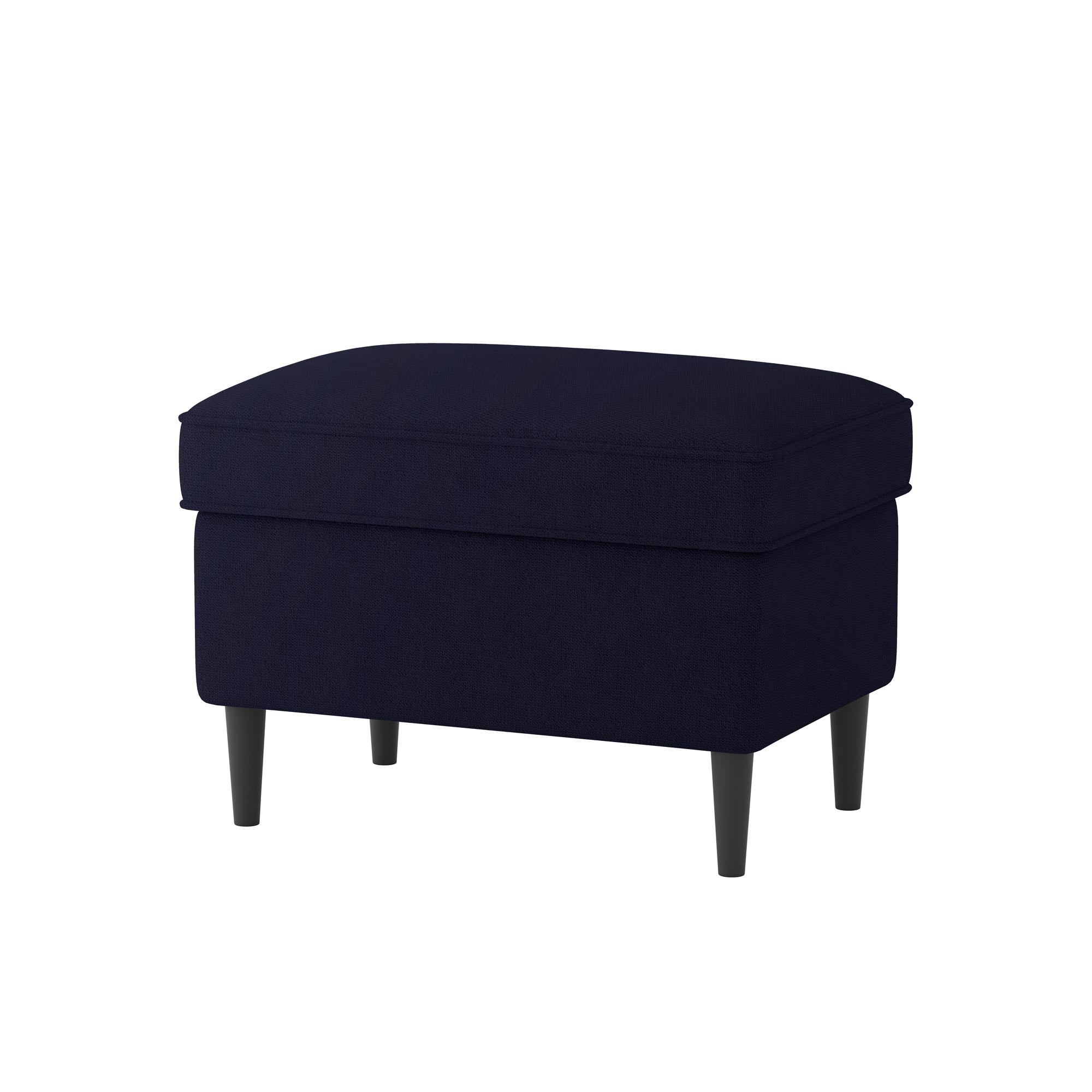 STRANDMON Footstool Cover-Navy blue-Microfiber