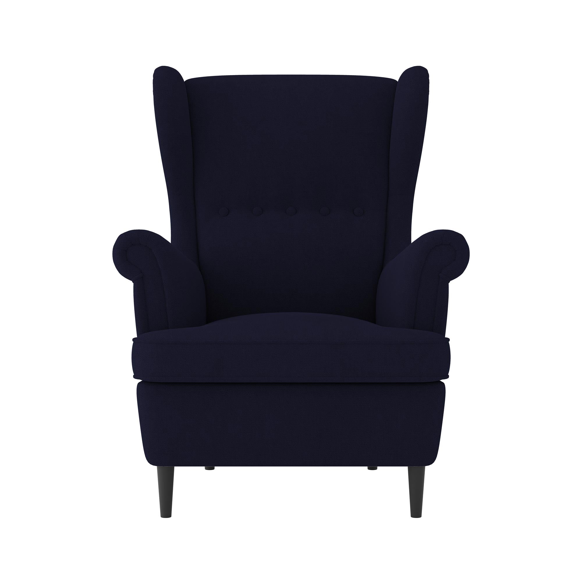 Strandmon Backrest Cover-Navy blue-Microfiber