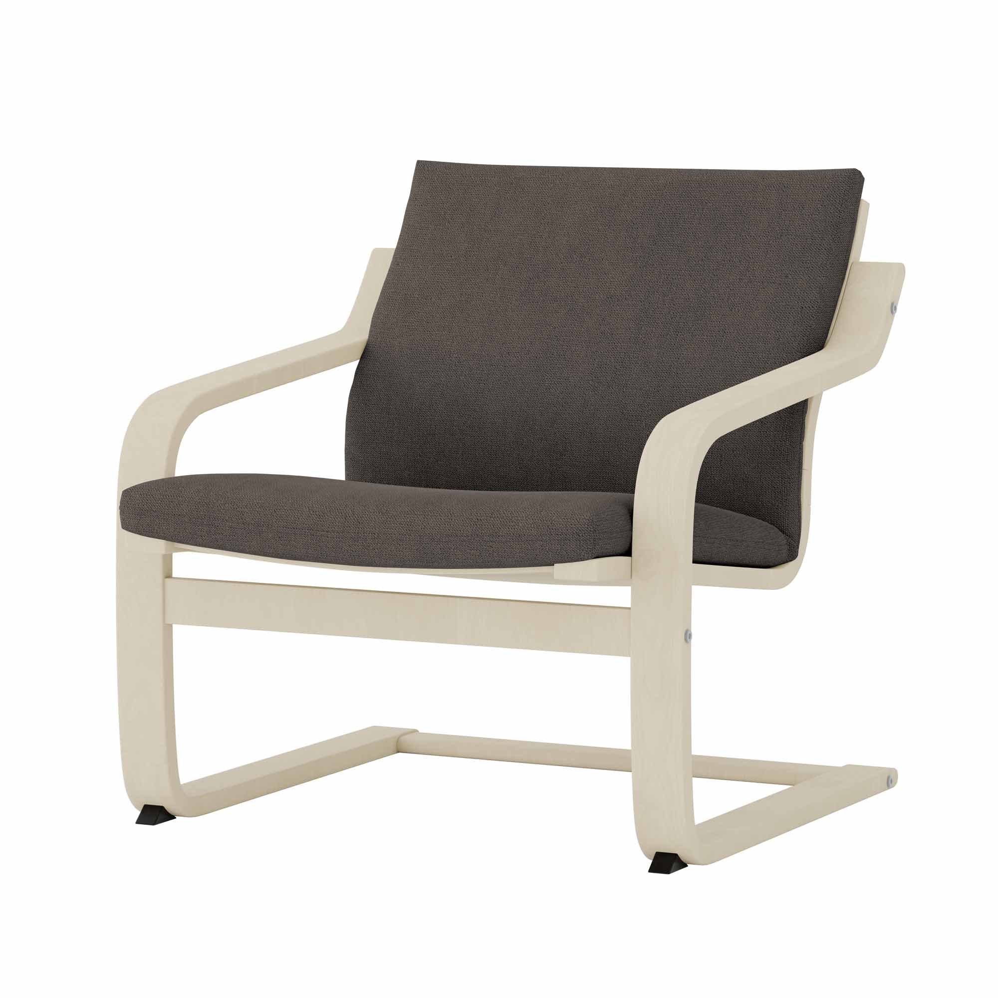 Poang Low-Back Armchair Cover-Ash-Microfiber