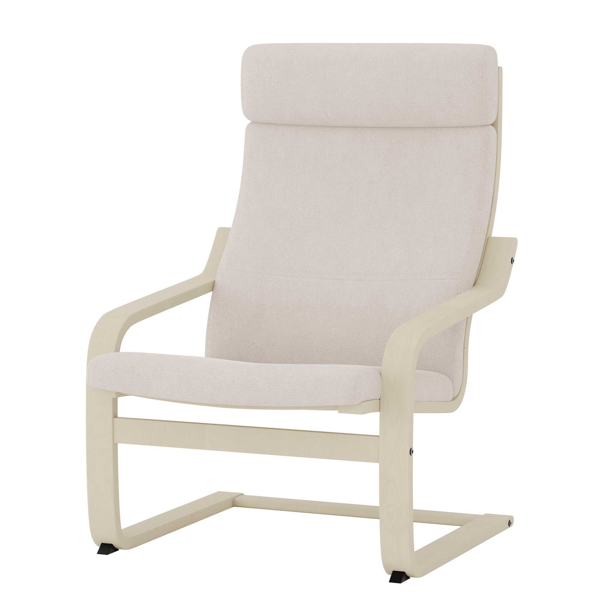 Poang Armchair Cover-lvory-Microfiber