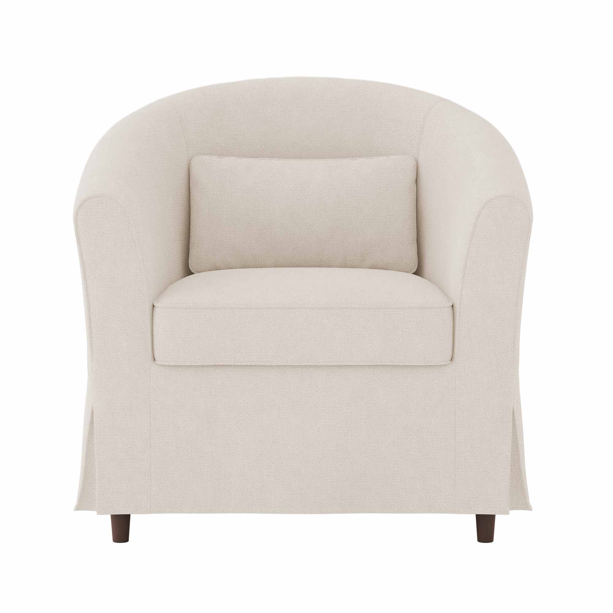 TULLSTA Chair Cushion Cover-Ivory-Microfiber