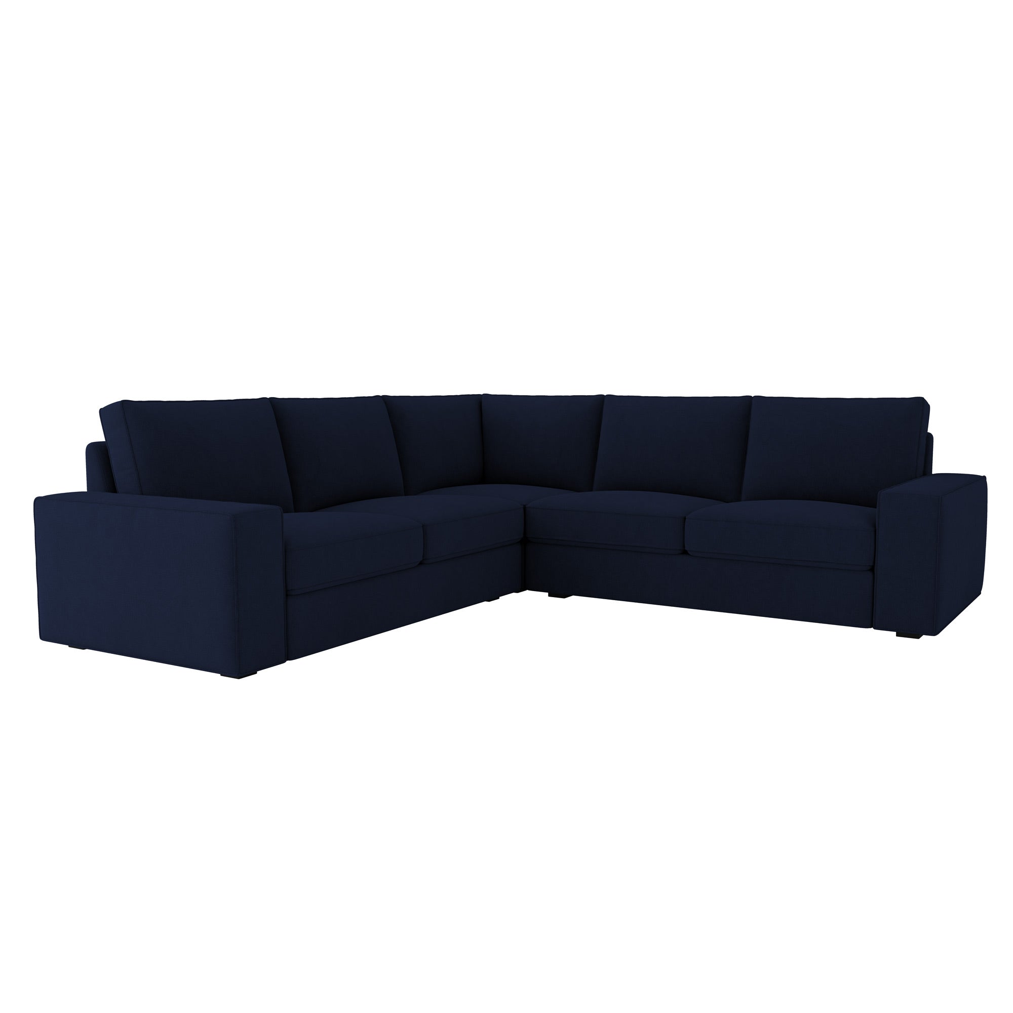 KIVIK 4 Seat Corner Sofa Cover-Navy blue-Microfiber