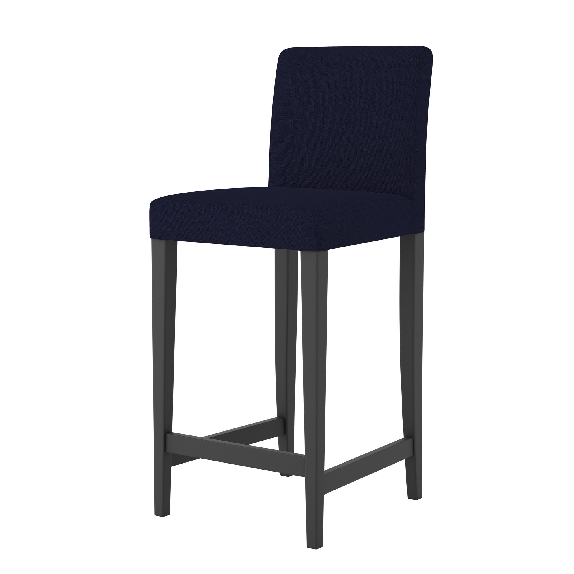 Henriksdal Bar Stool Cover-Navy blue-Microfiber