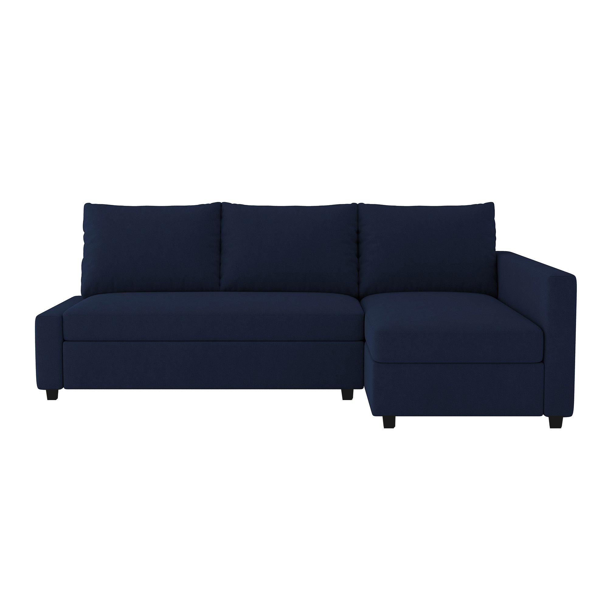 Friheten Sofa Bed Cover (includes right-side bench cover)-Navy blue-Microfiber