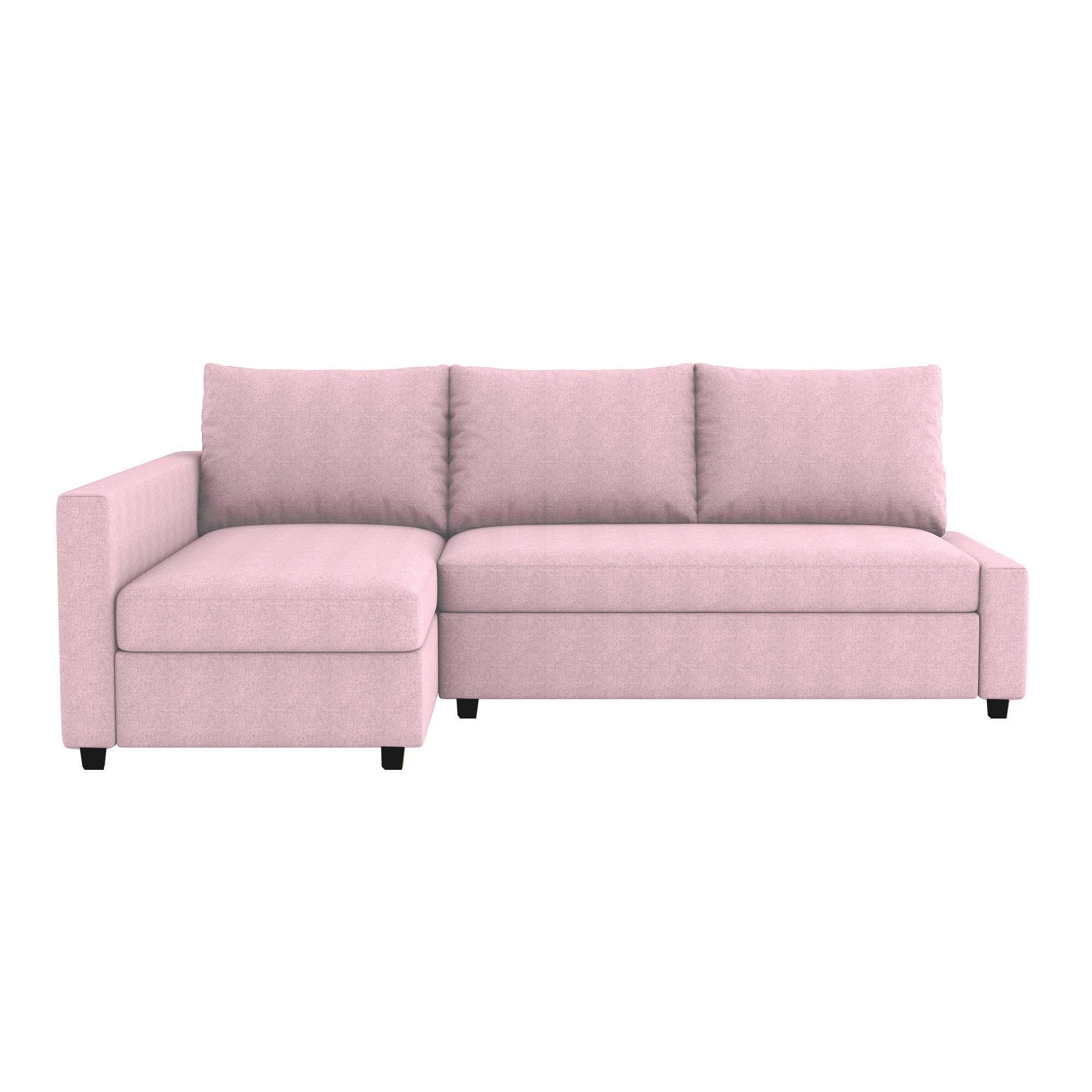 Friheten Sofa Bed Cover (includes left-side bench cover)-Blush pink-Structural Weave
