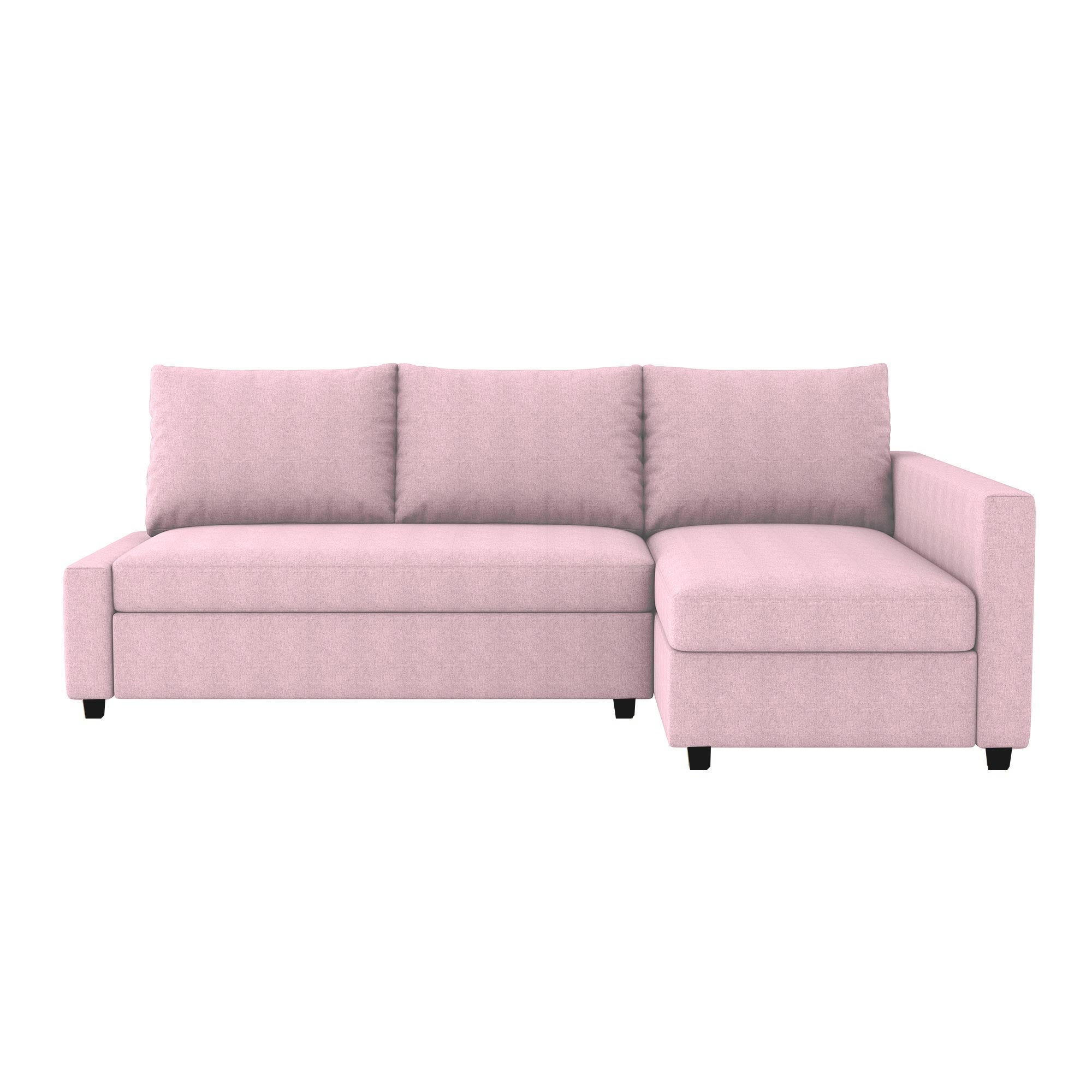 Friheten Sofa Bed Cover (includes right-side bench cover)-Blush pink-Structural Weave