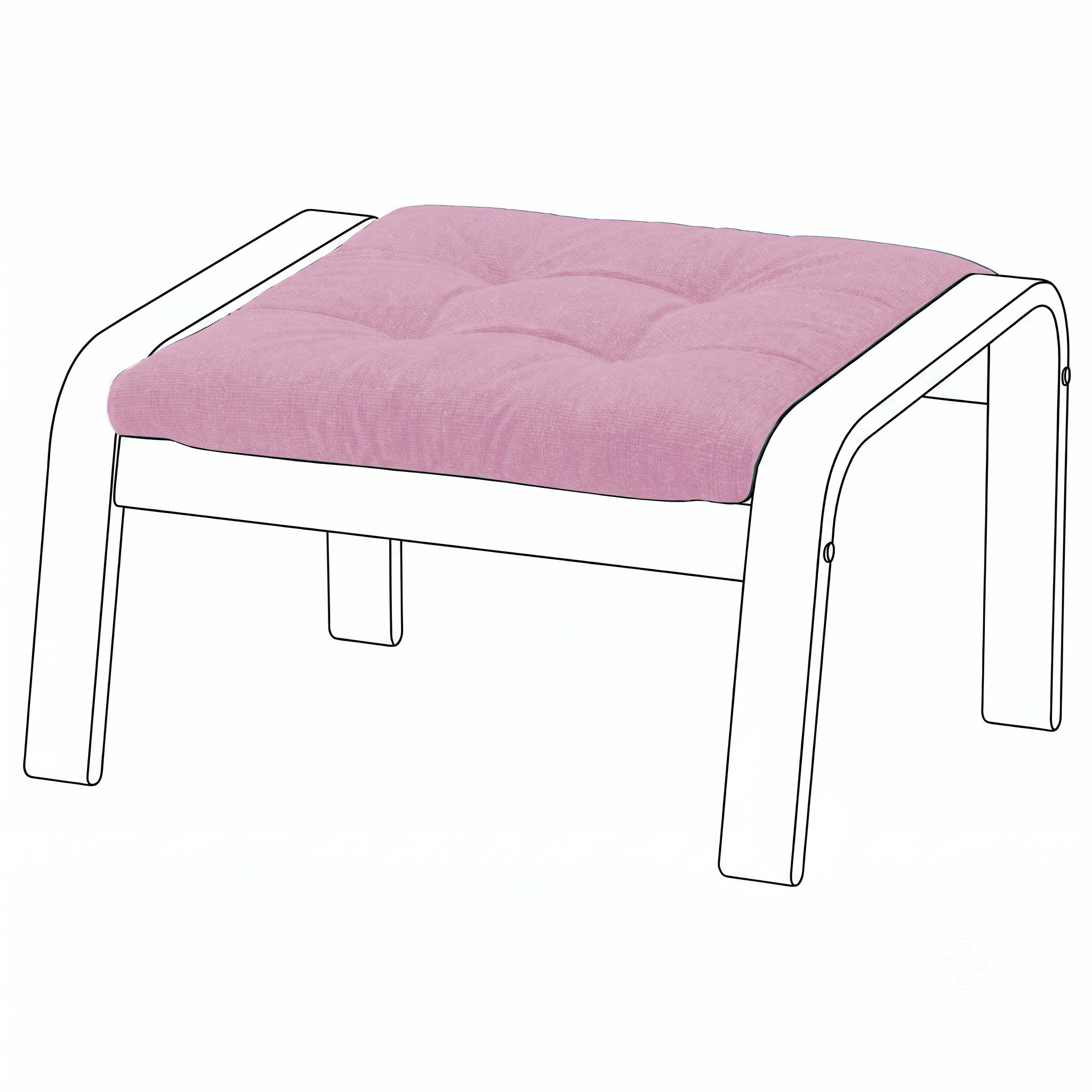 Poang Footstool Cover-Blush pink-Structural Weave