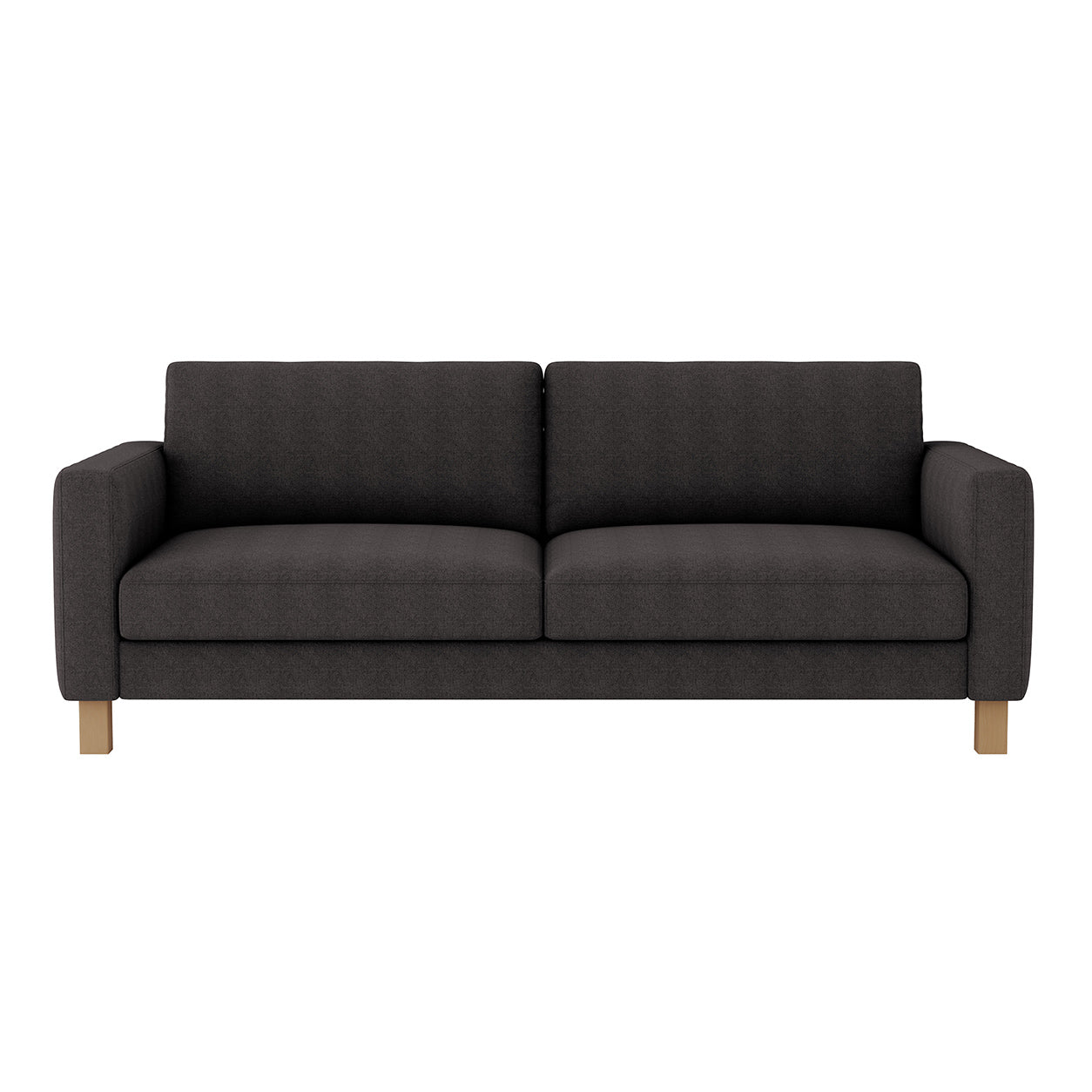 Karlstad 3 Seat Sofa Cover-Charcoal-Structural Weave