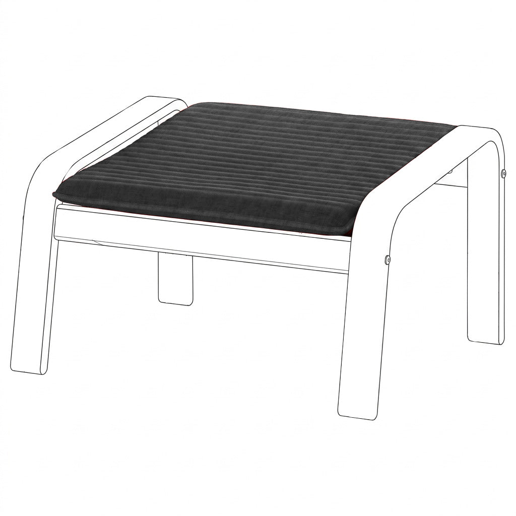 Poang Armchair Ottoman-Structural Weave Charcoal