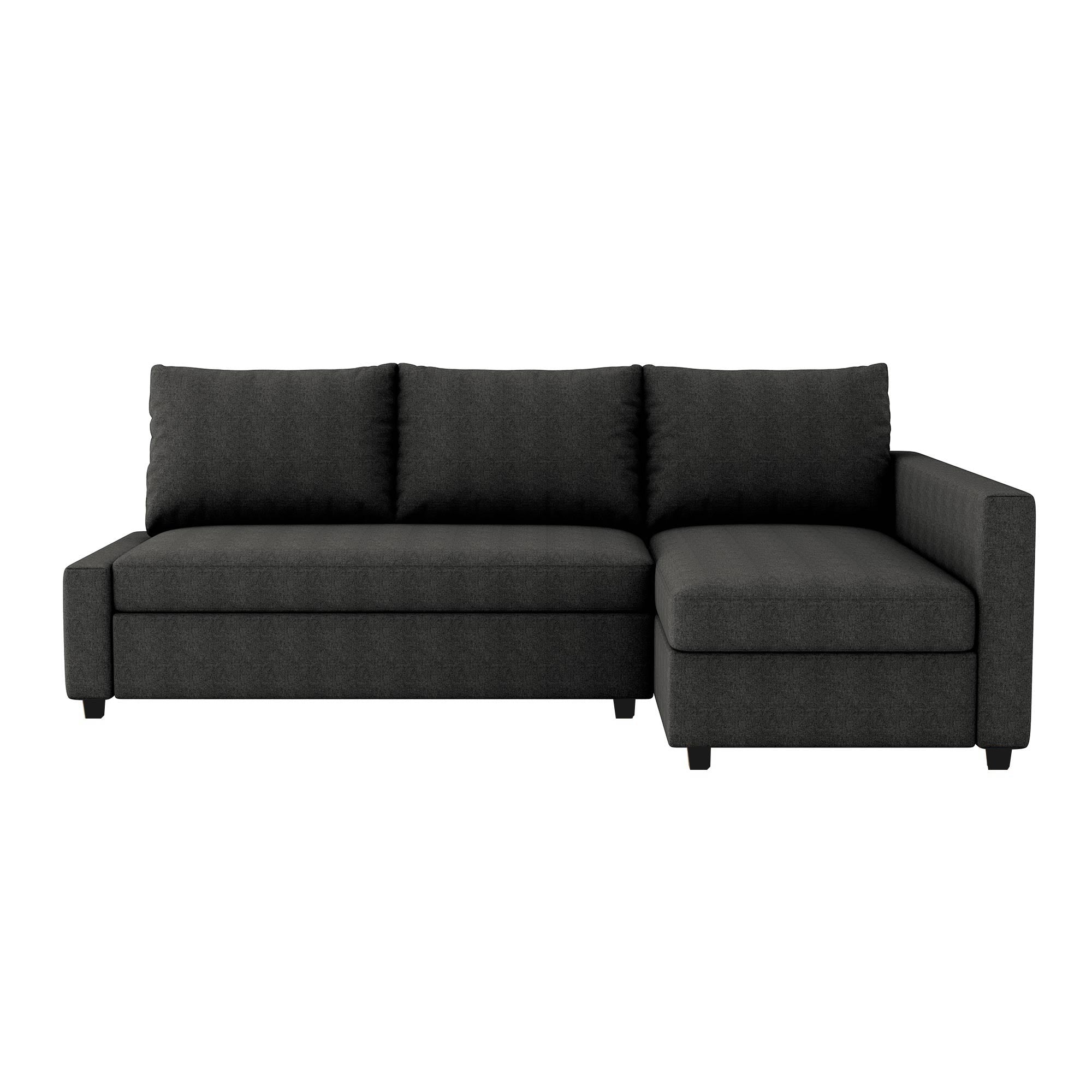Friheten Sofa Bed Cover (includes right-side bench cover)-Charcoal-Structural Weave