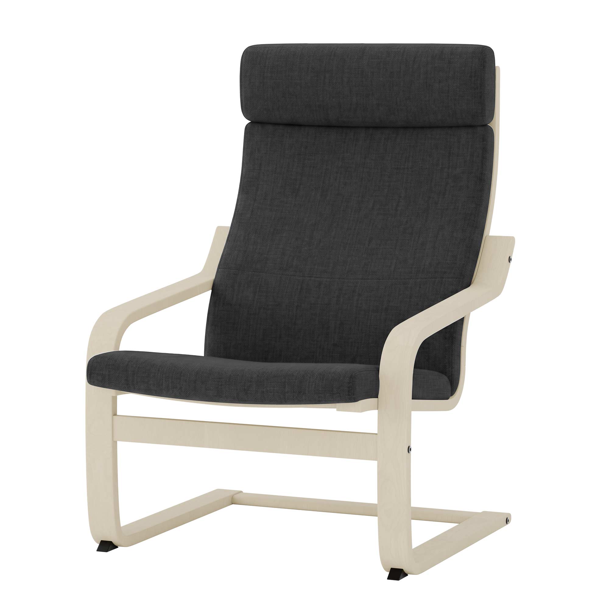 Poang Armchair Cover-Charcoal-Structural Weave