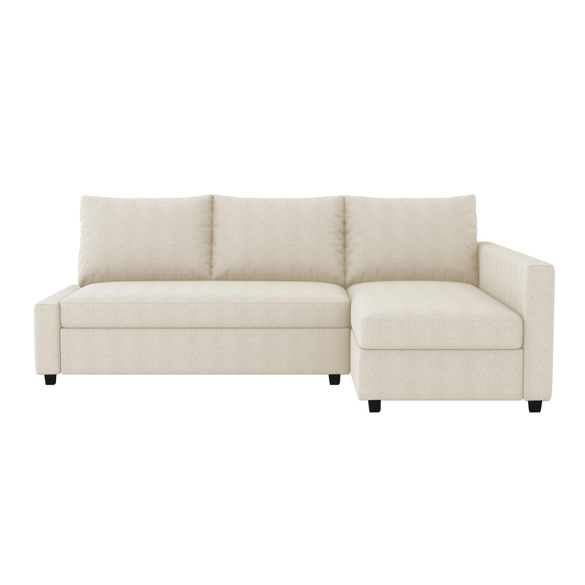 Friheten Sofa Bed Cover (includes right-side bench cover)-Cream-Structural Weave