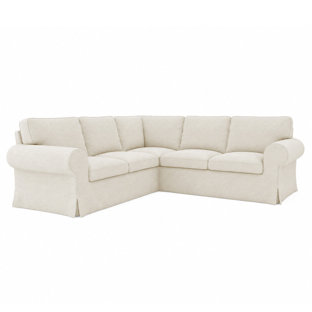 UPPLAND Four-Seater Corner Sofa Cover-Structural Weave Cream