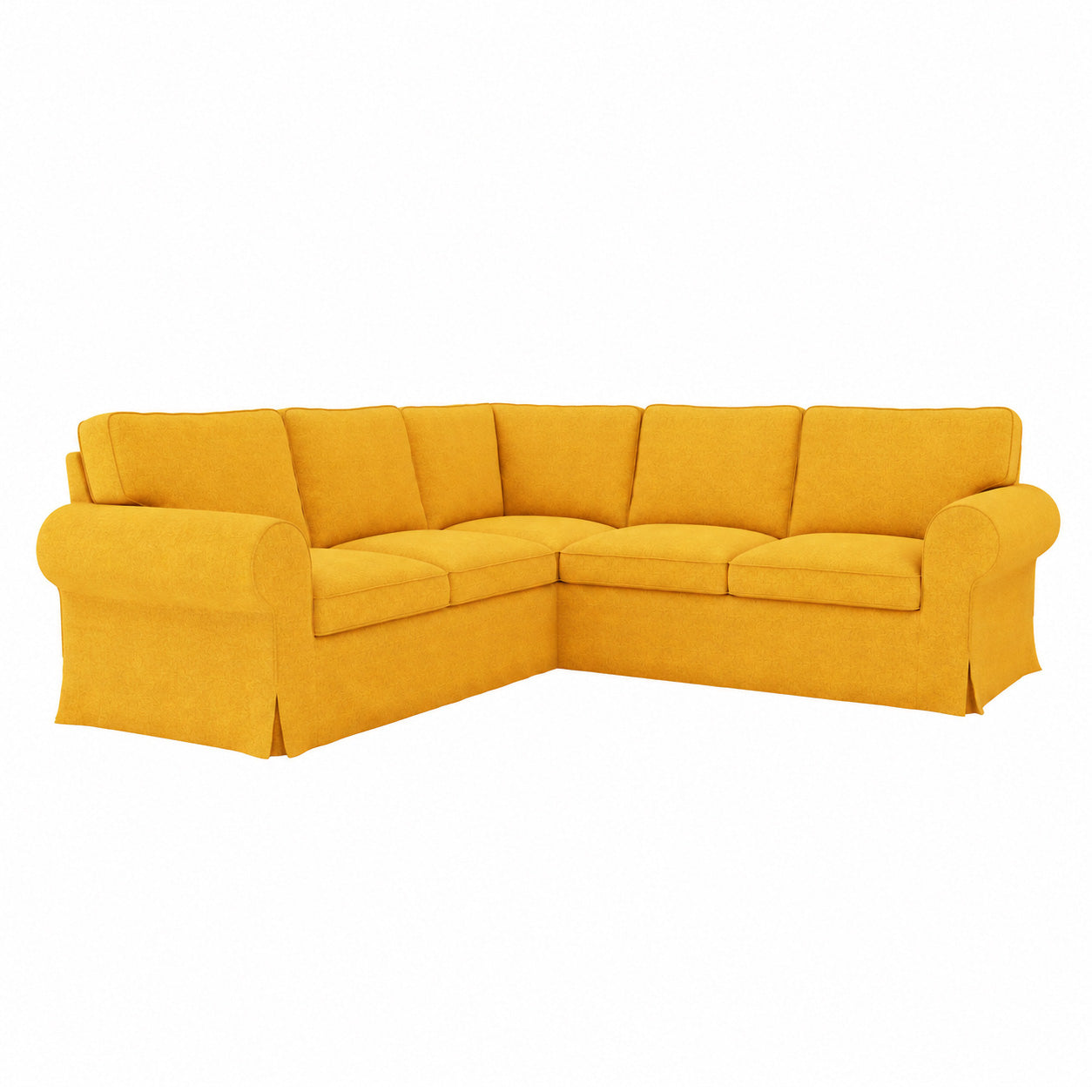 UPPLAND Four-Seater Corner Sofa Cover-Structural Weave Mango