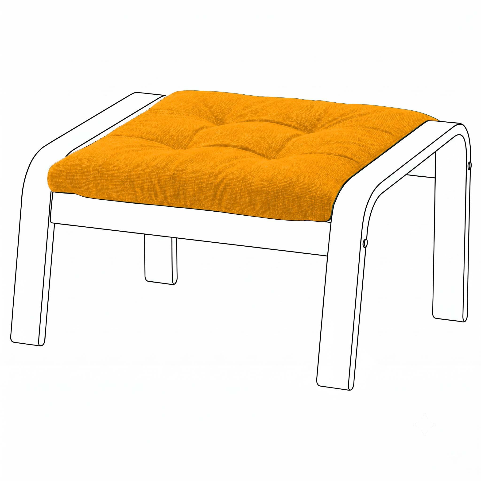 Poang Footstool Cover-Mango-Structural Weave