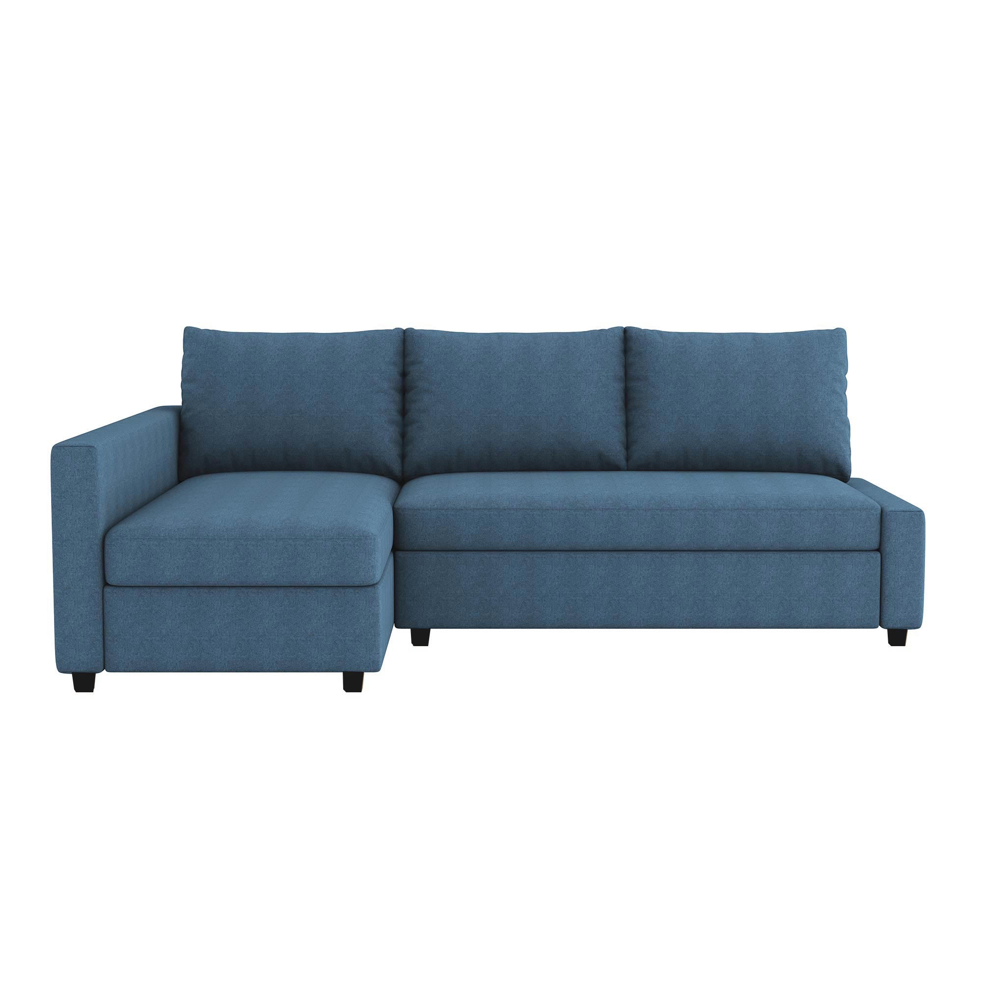 Friheten Sofa Bed Cover (includes left-side bench cover)-Powder blue-Structural Weave