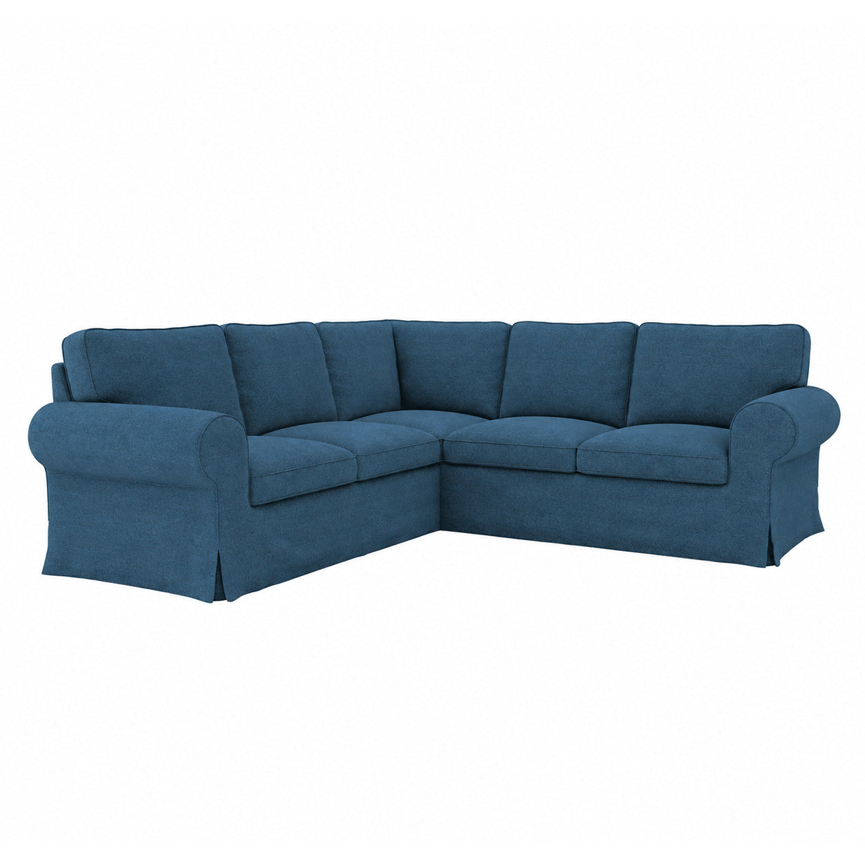 UPPLAND Four-Seater Corner Sofa Cover-Structural Weave Powder blue