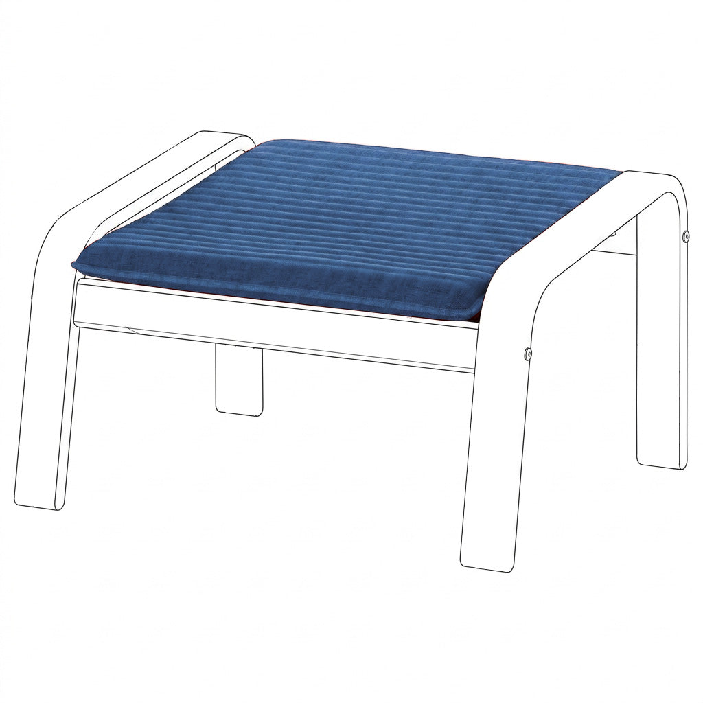 Poang Armchair Ottoman-Structural Weave Powder blue