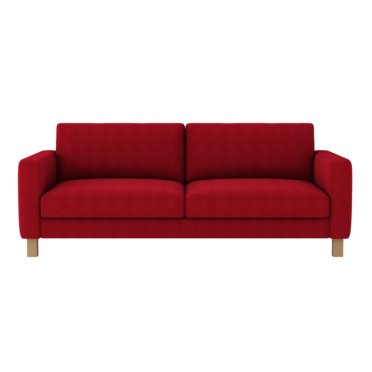 Karlstad 3 Seat Sofa Cover-Red-Structural Weave