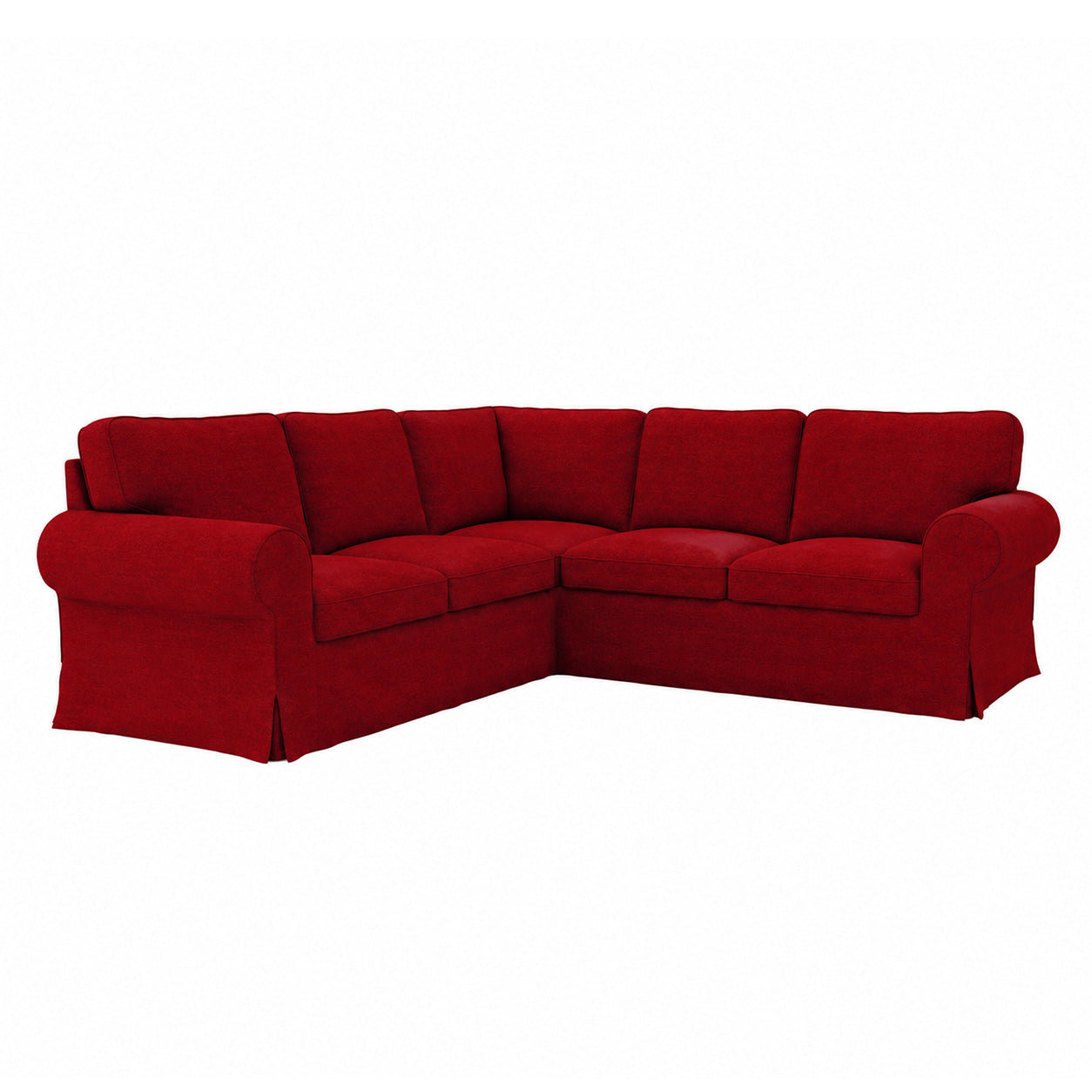 UPPLAND Four-Seater Corner Sofa Cover-Structural Weave Red