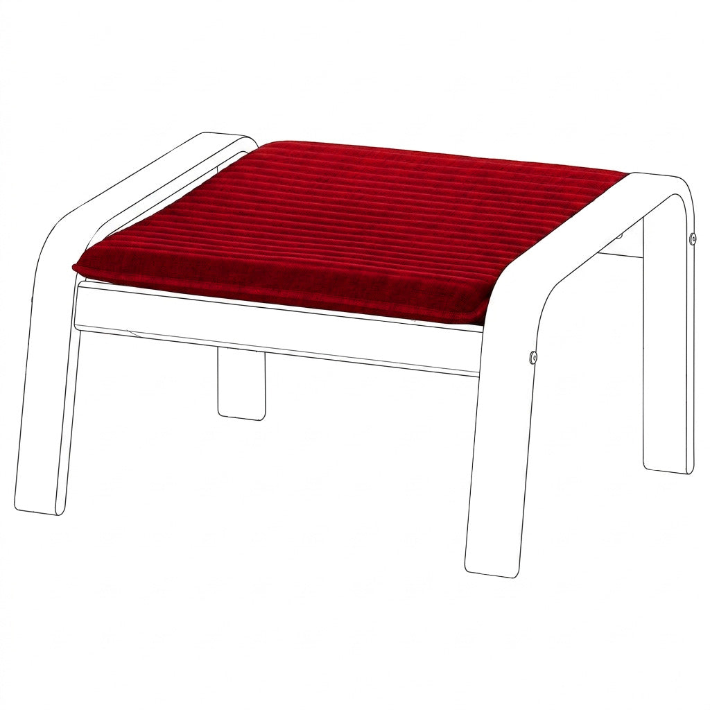 Poang Armchair Ottoman-Structural Weave Red
