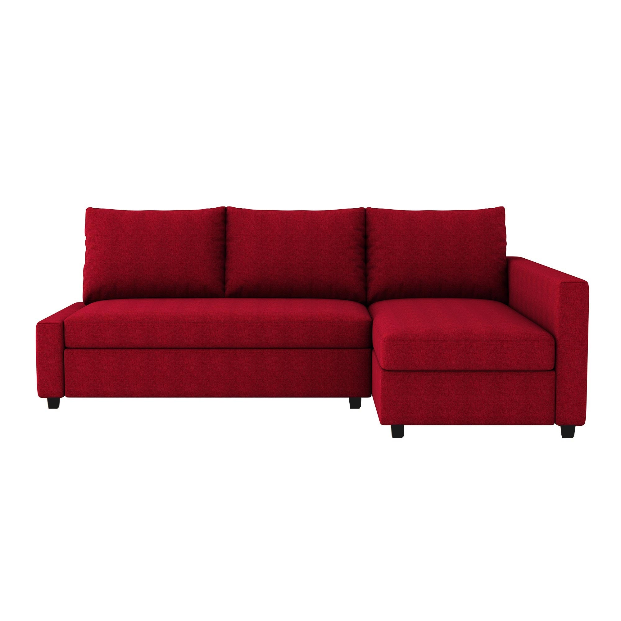 Friheten Sofa Bed Cover (includes right-side bench cover)-Red-Structural Weave