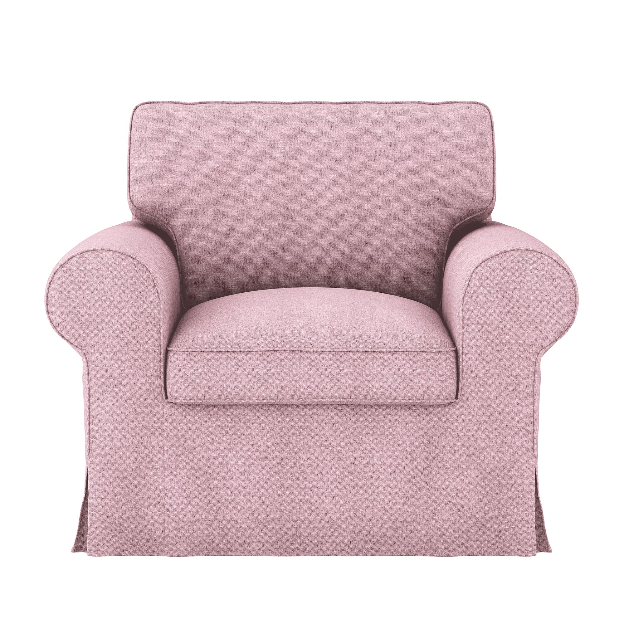 Ektorp Armchair Cover-Structural Weave Blush pink