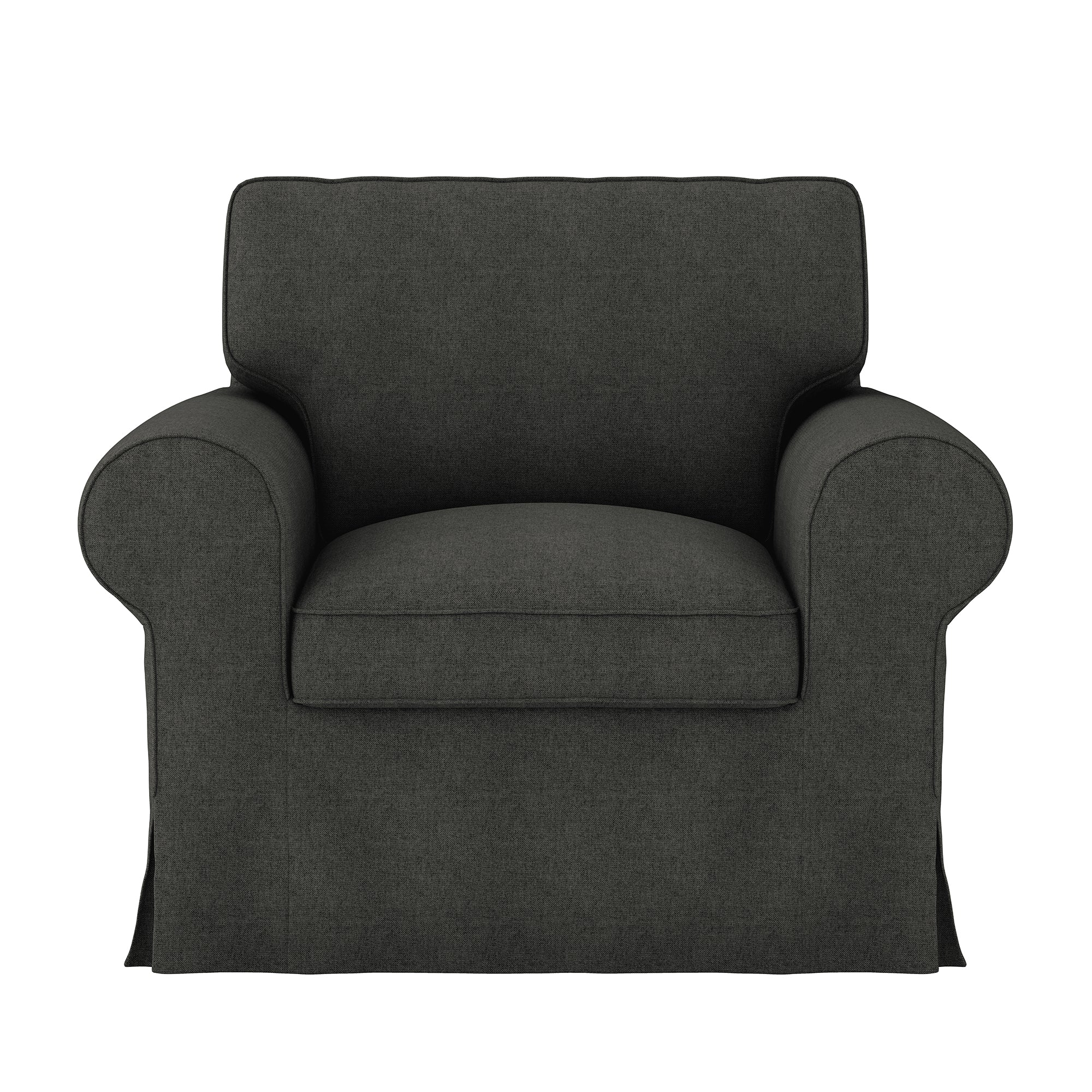Ektorp Armchair Cover-Structural Weave Charcoal