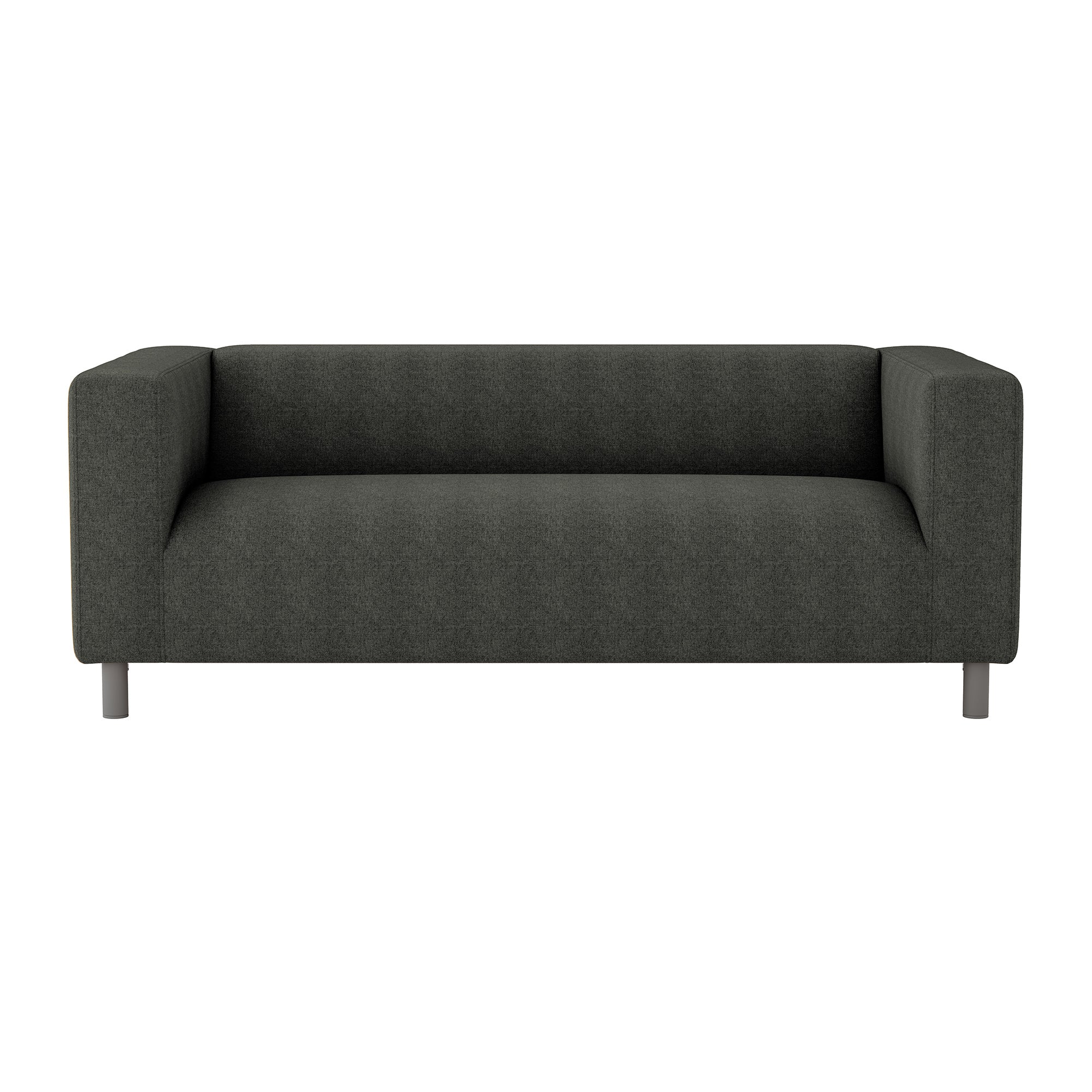 Klippan Loeseat Cover-Charcoal-Structural Weave
