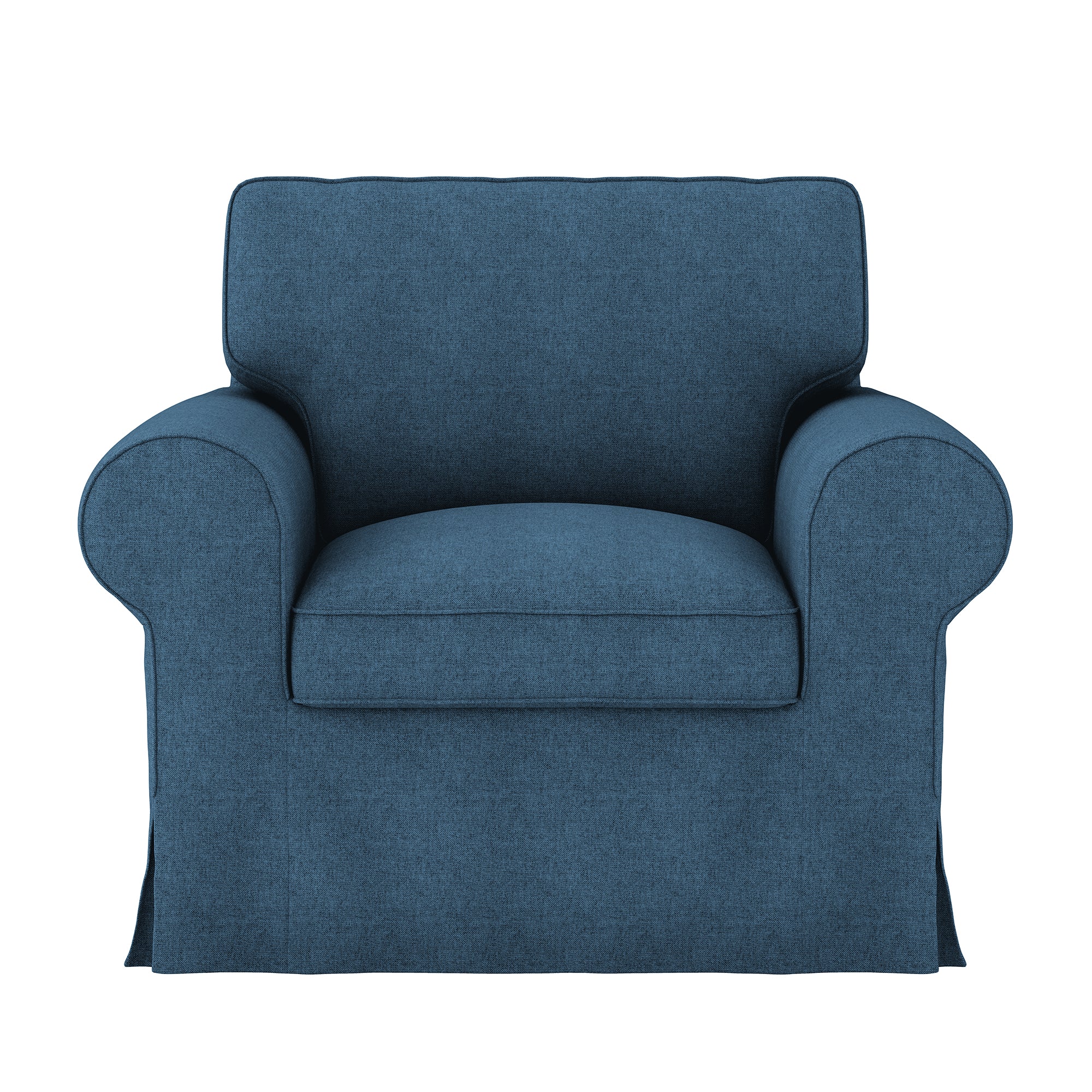 Ektorp Armchair Cover-Structural Weave Powder blue