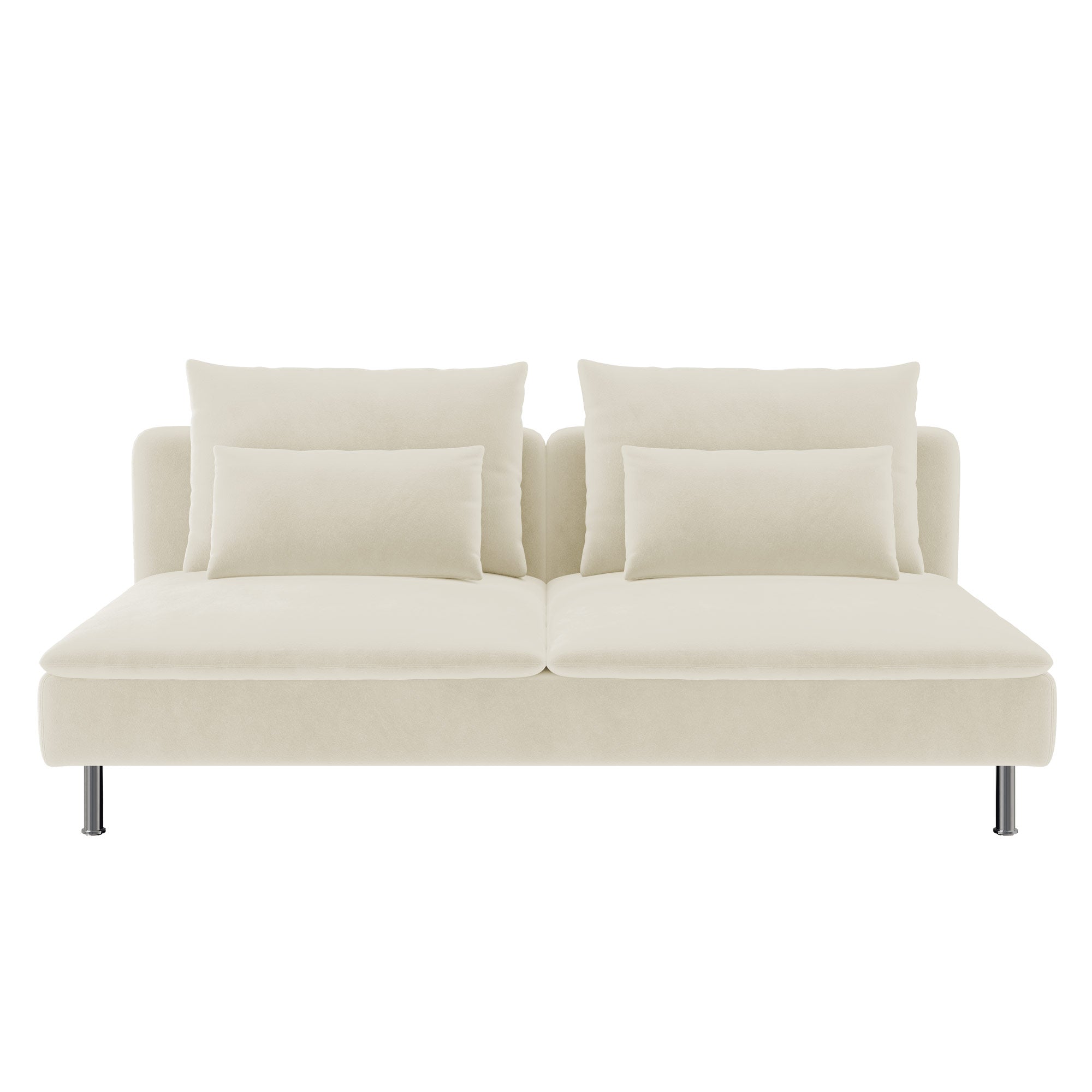 Soderhamn 3 Seat Section Sofa Cover-Beige-Velvet