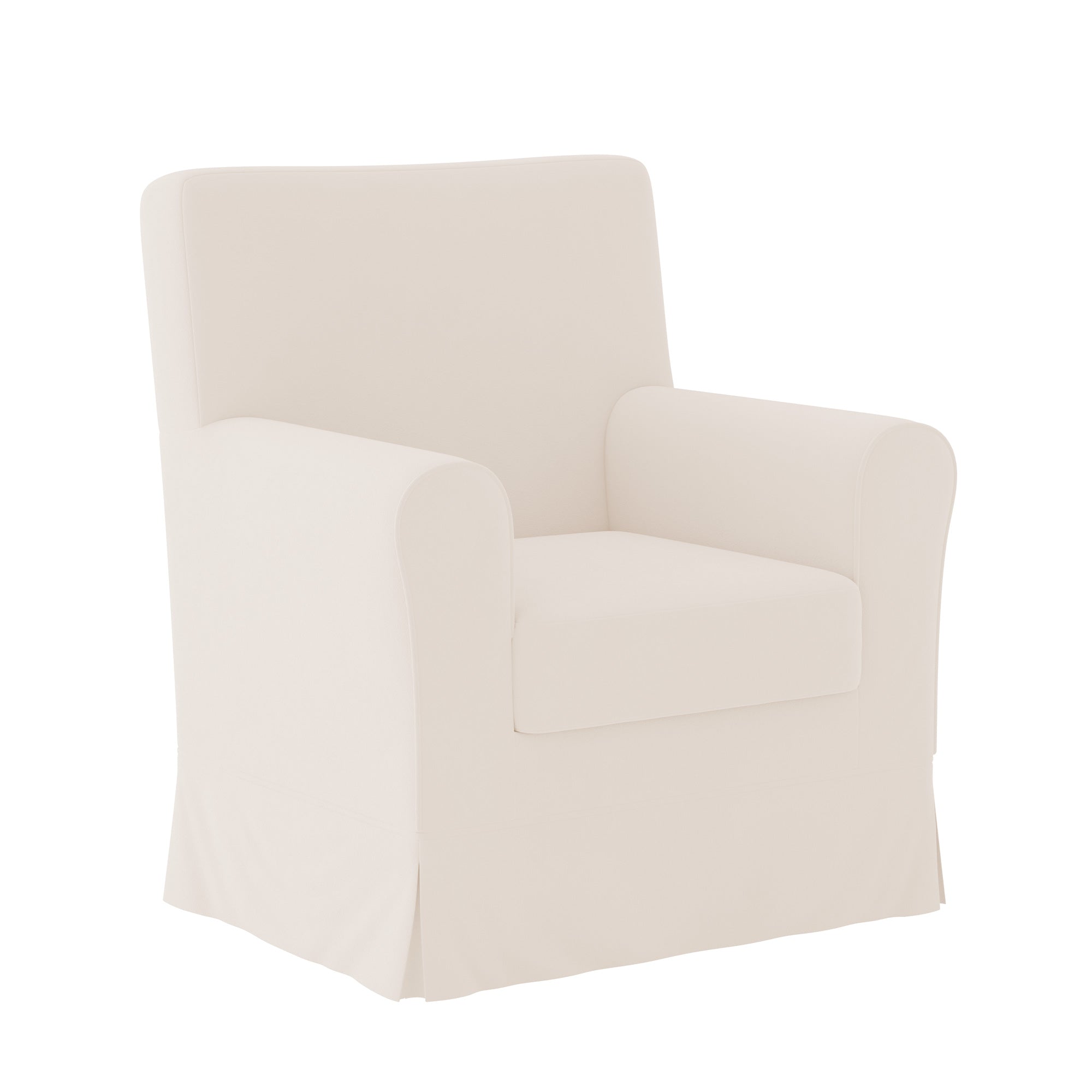 Ektorp Jennylund Chair Cover-Beige-Velvet