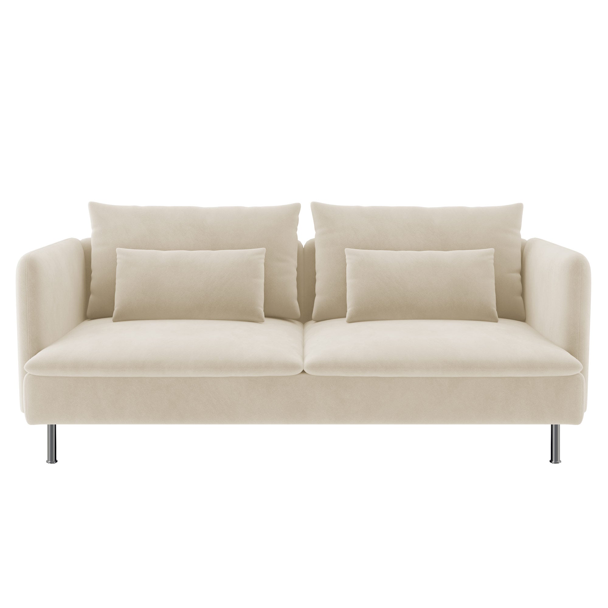 Soderhamn 3 Seat Sofa Cover-Beige-Velvet