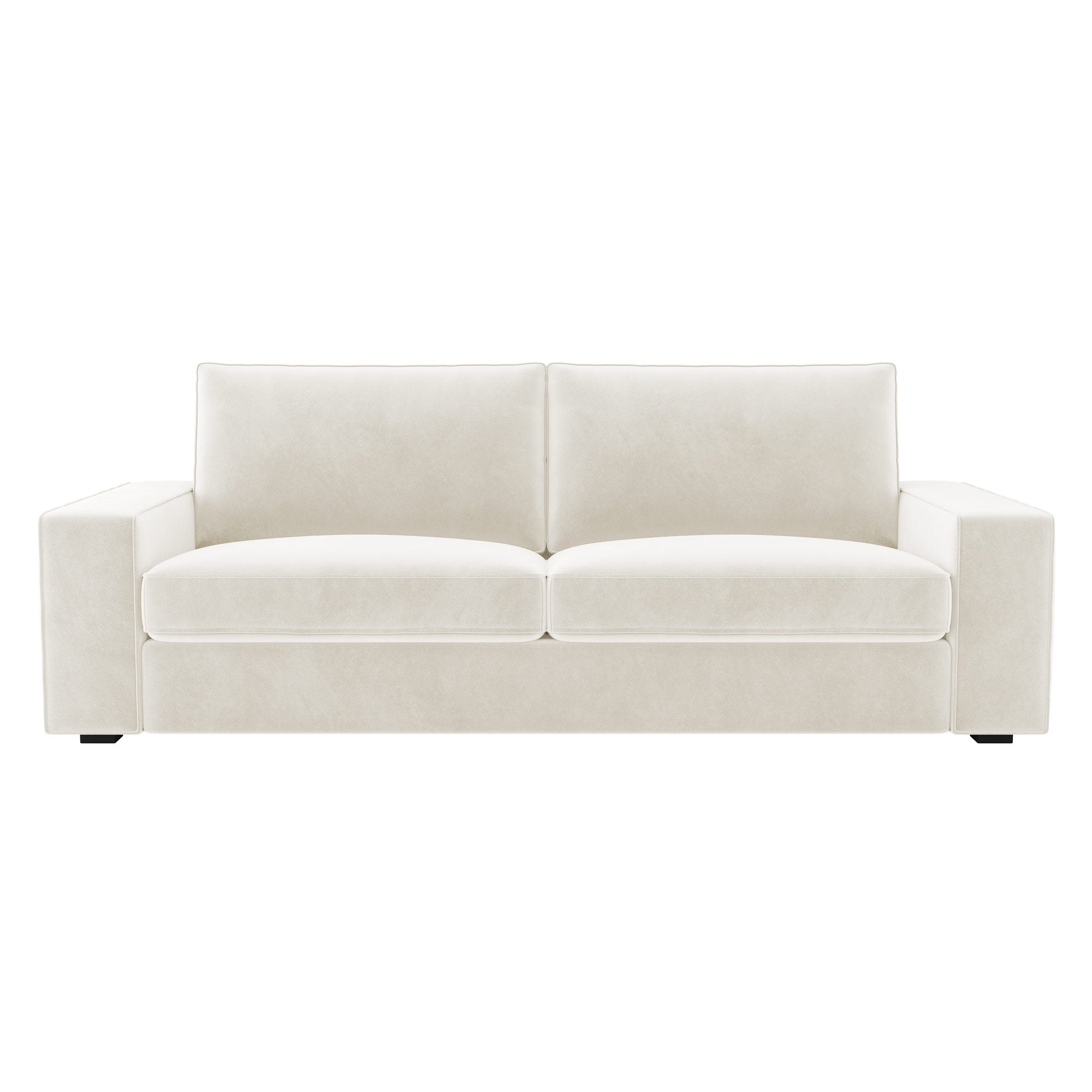 KIVIK 3 Seat Sofa Cover-Beige-Velvet