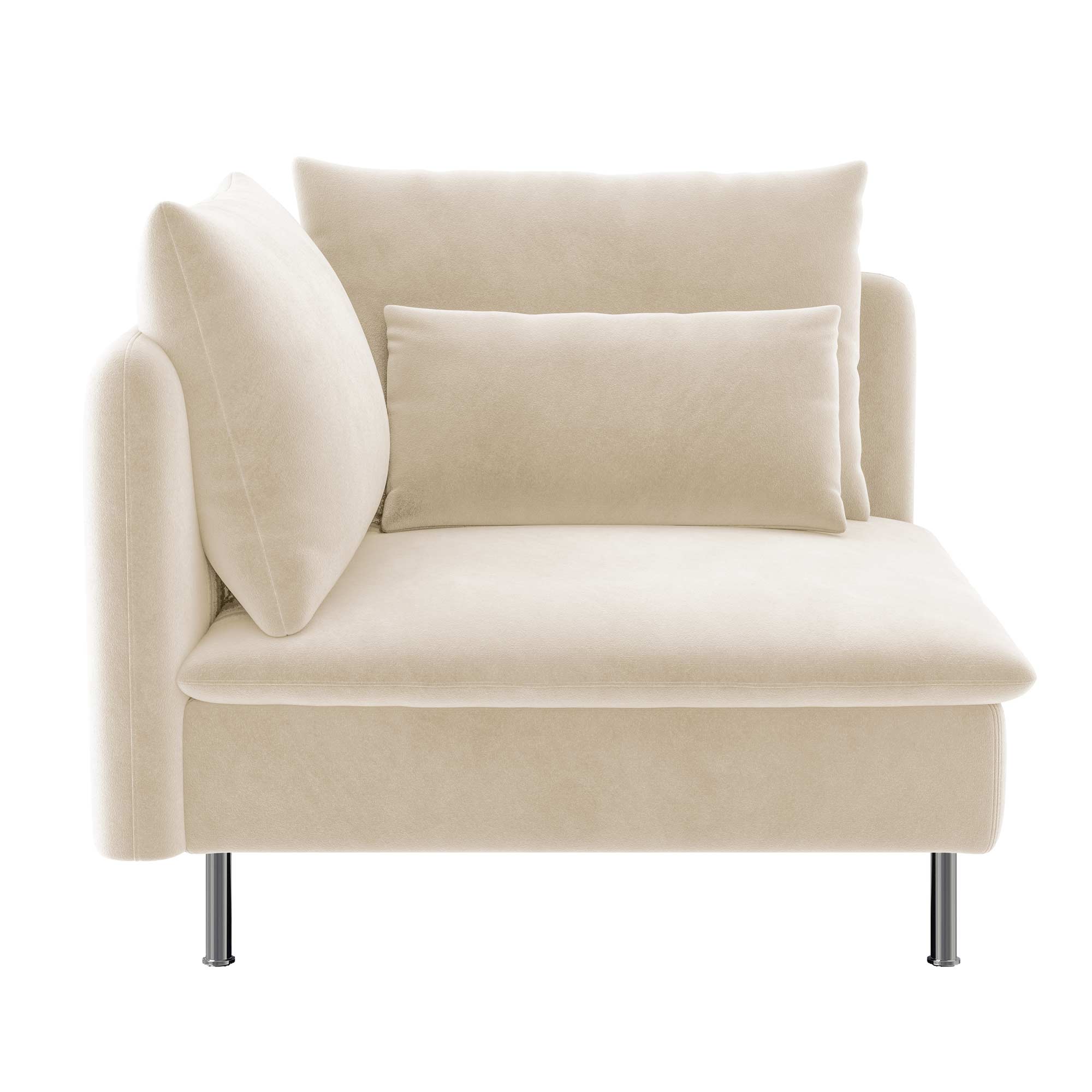 Soderhamn Corner Section Sofa Cover-Beige-Velvet