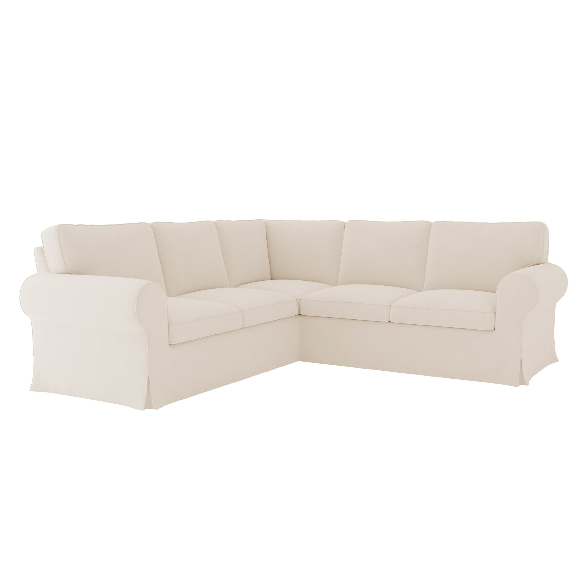 UPPLAND Four-Seater Corner Sofa Cover-Velvet Beige