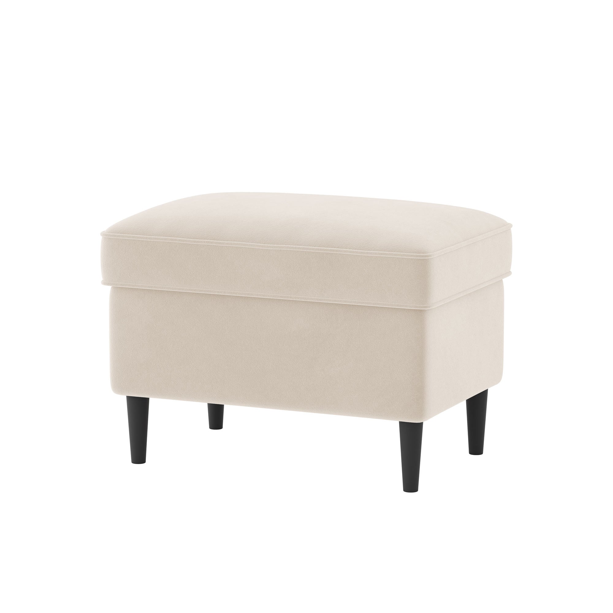 STRANDMON Footstool Cover-Beige-Velvet
