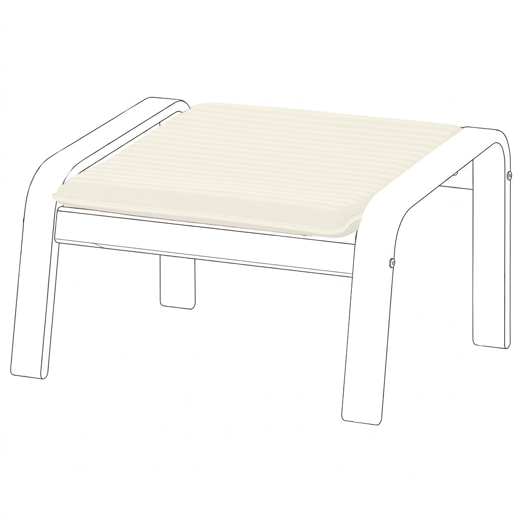 Poang Armchair Ottoman-Velvet Beige