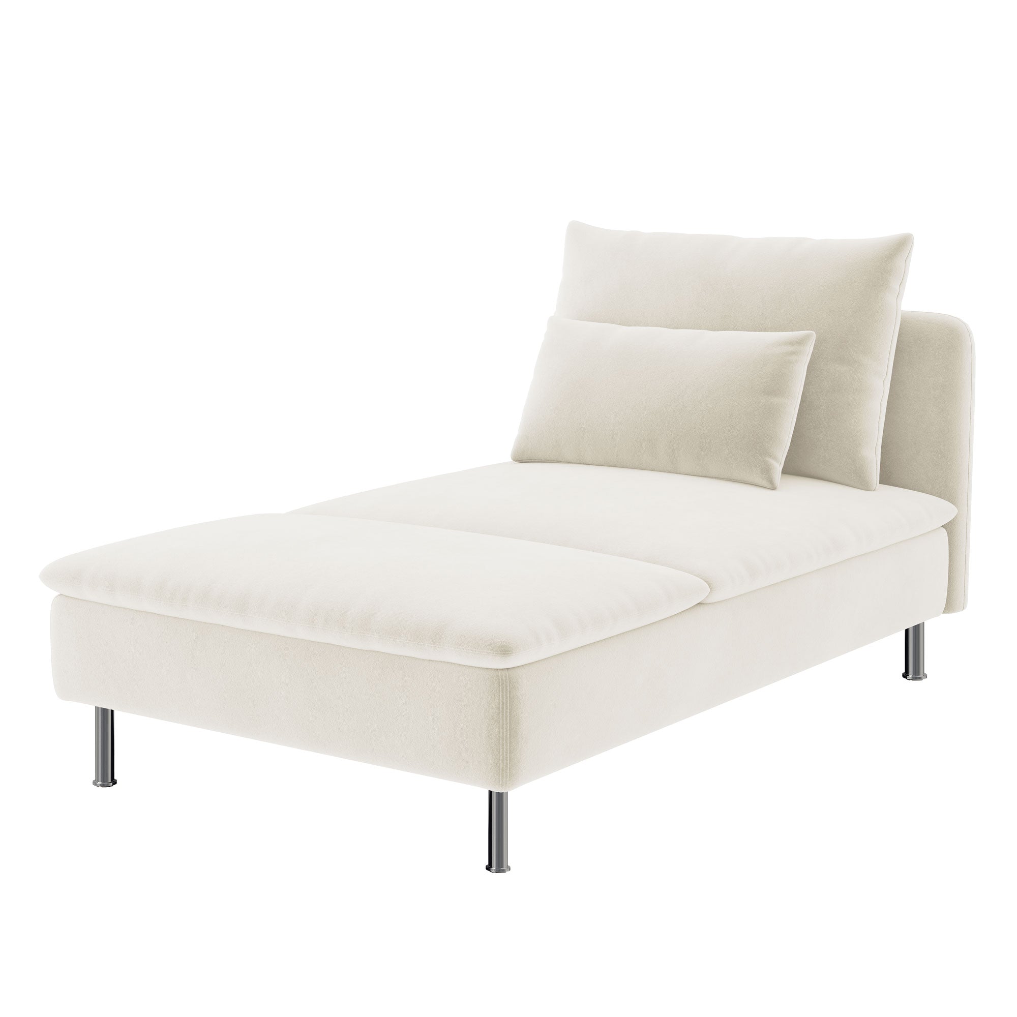 Soderhamn Chaise Lounge Cover-Beige-Velvet