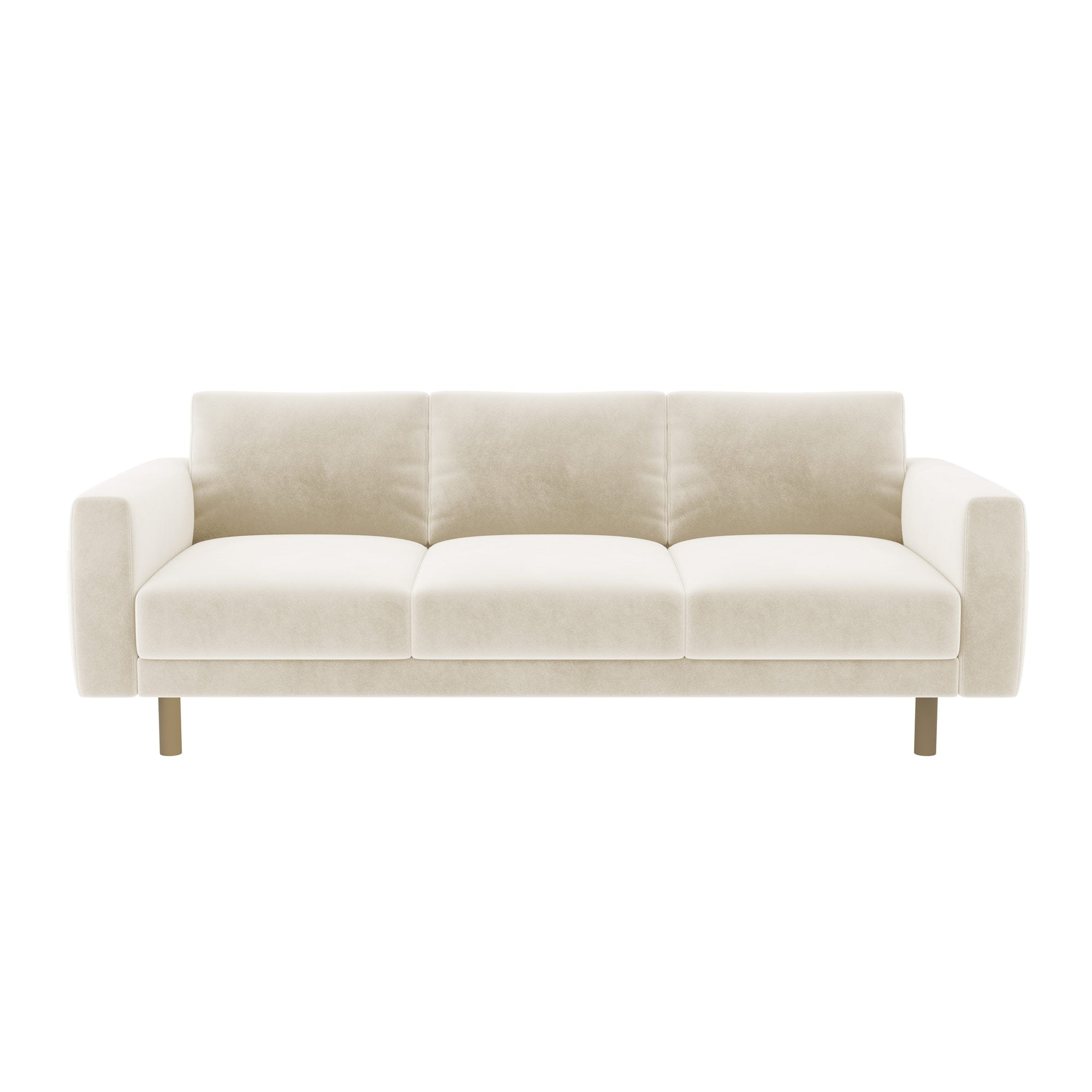 Norsborg 3 Seat Sofa Cover-Beige-Velvet