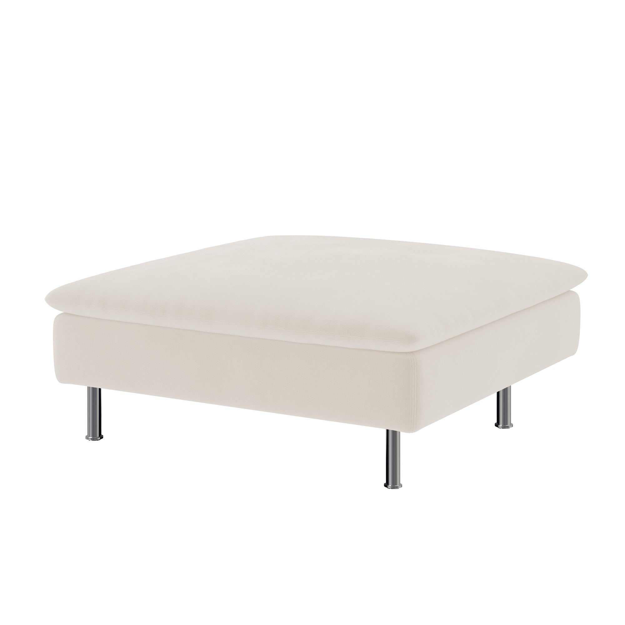 SODERHAMN Footstool Cover-Beige-Velvet