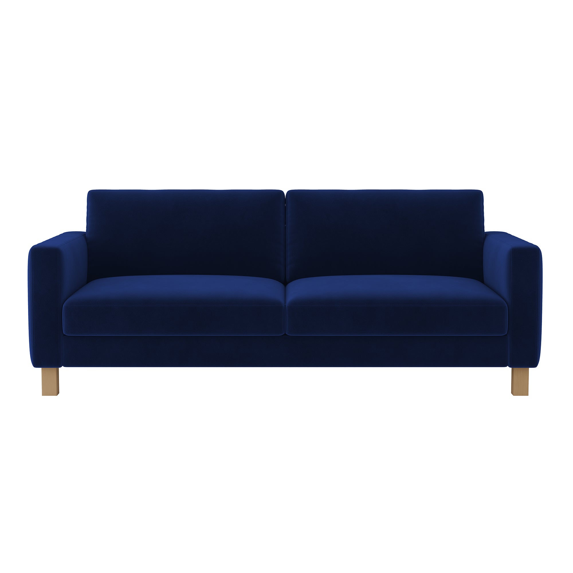 Karlstad 3 Seat Sofa Cover-Cobalt blue-Velvet