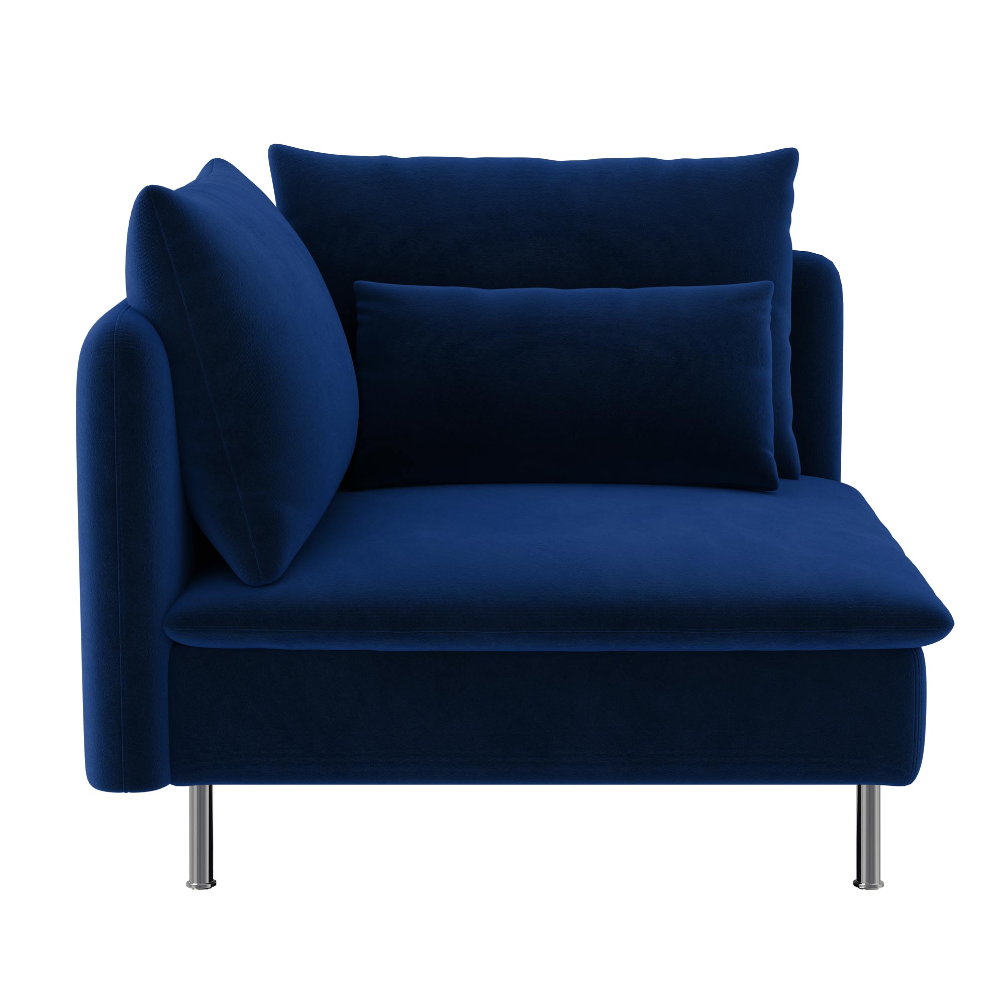Soderhamn Corner Section Sofa Cover-Cobalt blue-Velvet