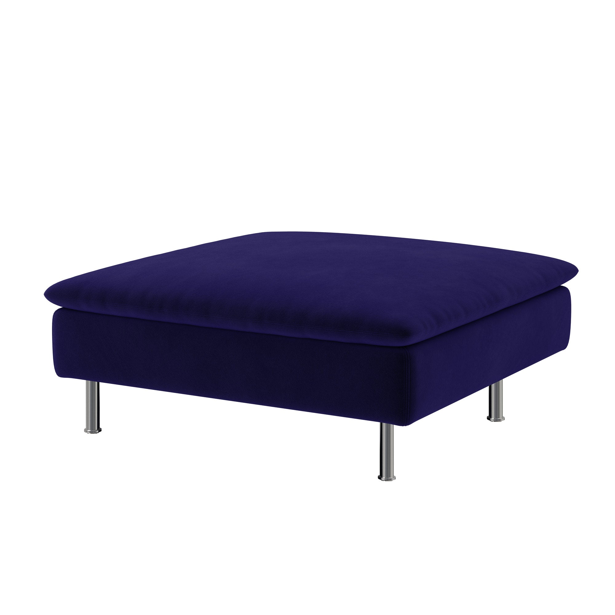 SODERHAMN Footstool Cover-Cobalt blue-Velvet