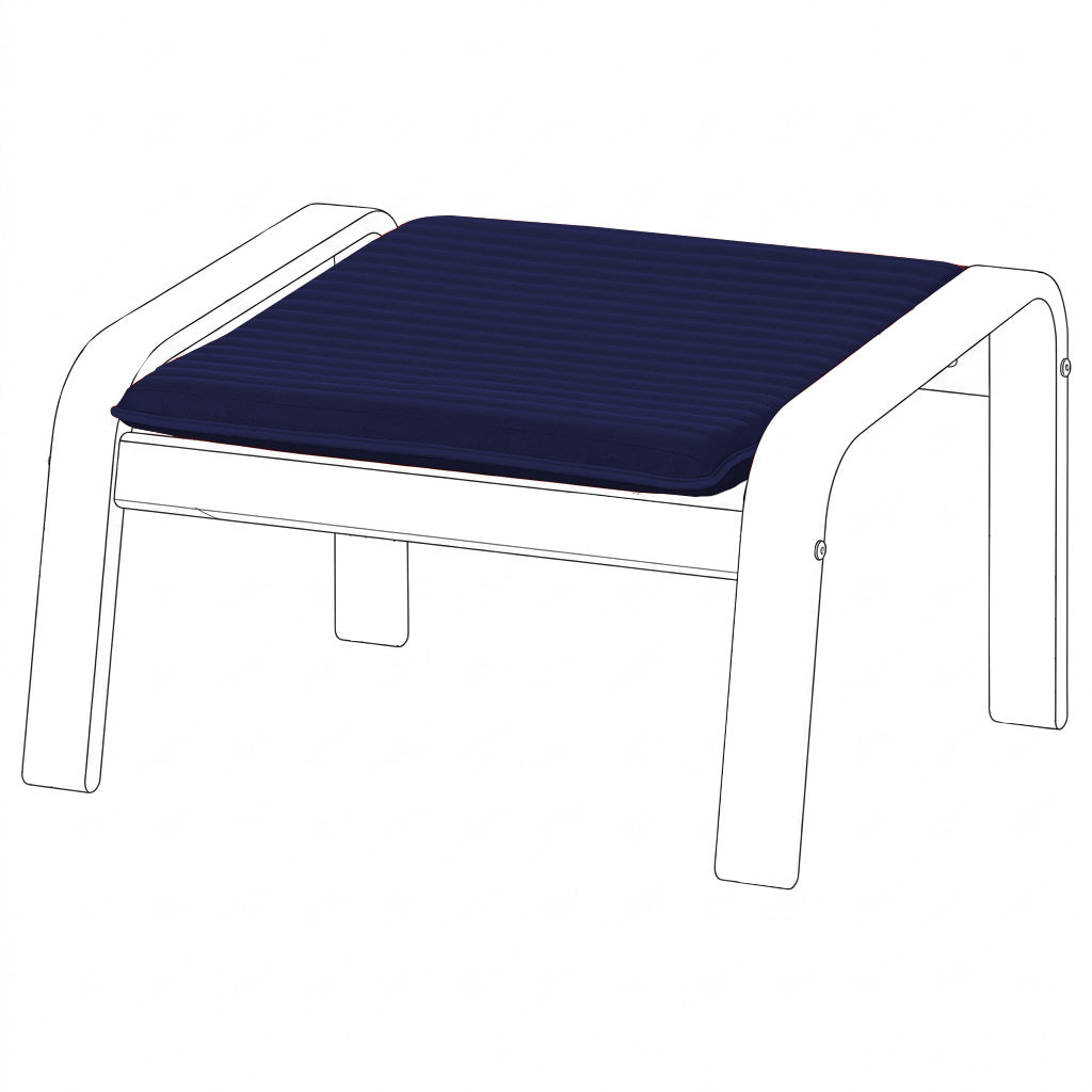 Poang Armchair Ottoman-Velvet Cobalt blue
